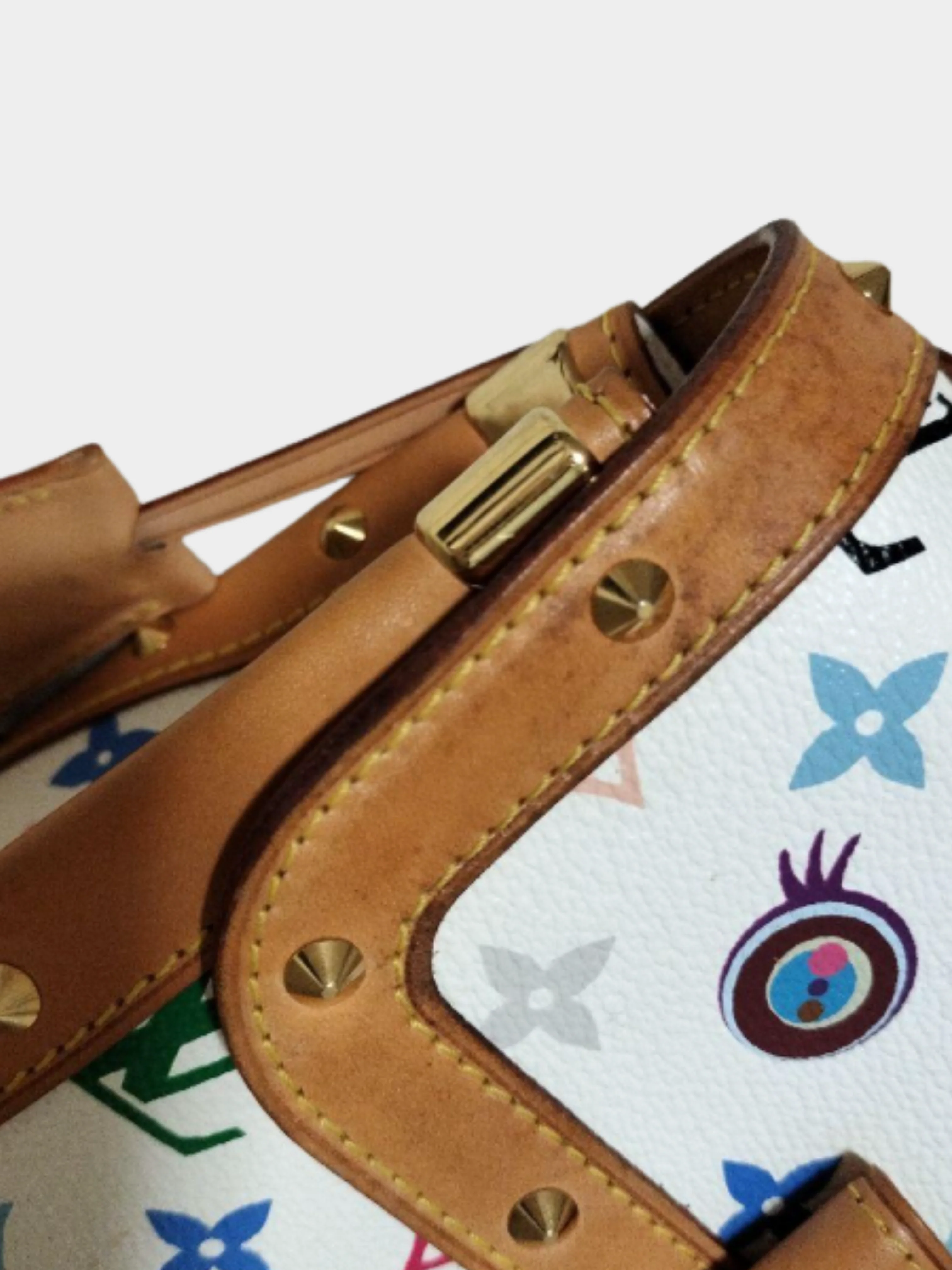 Louis Vuitton 2003 White Monogram Multicolor Eye Need You Bag - Image 3