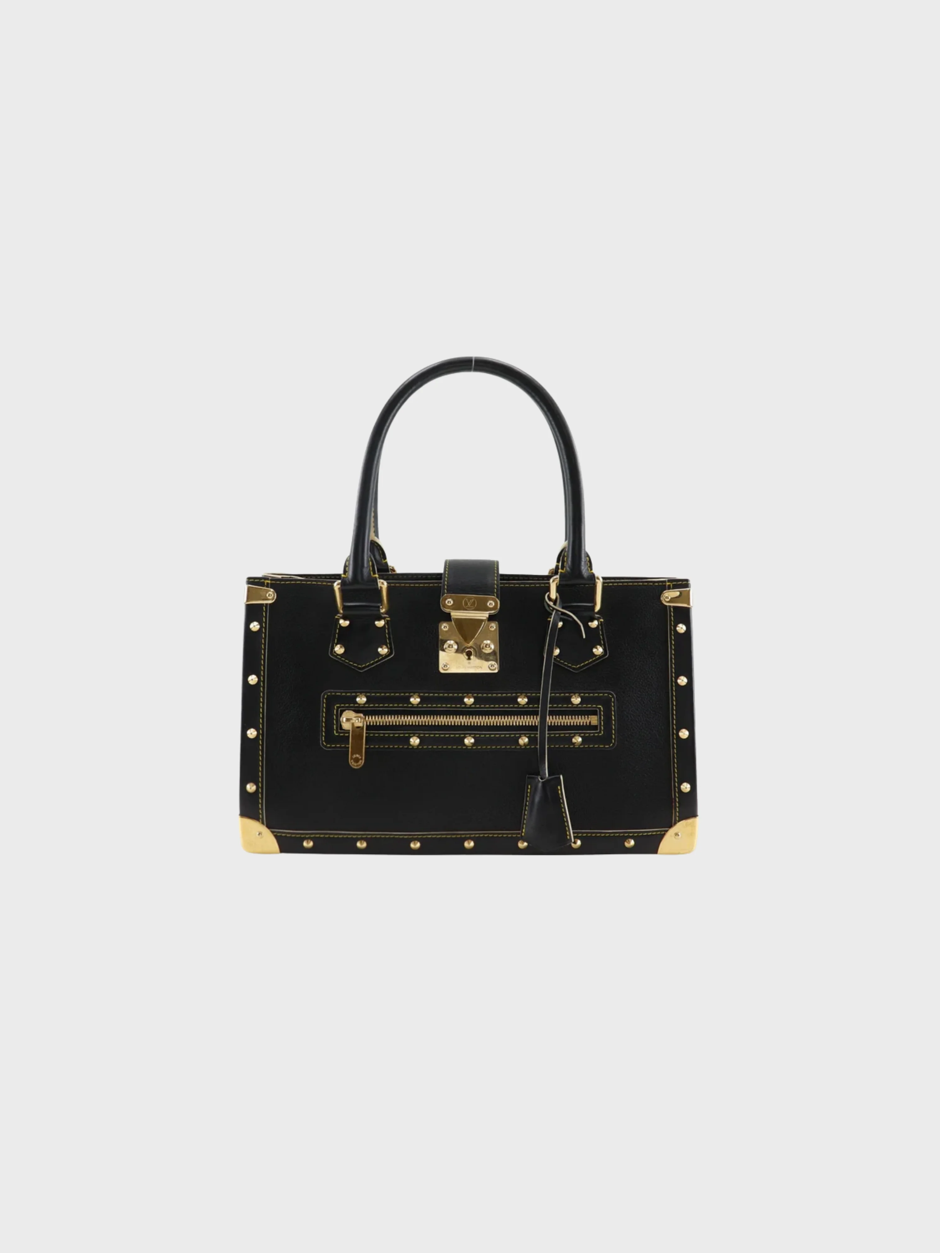 Louis Vuitton 2004 Black Suhali Goatskin Leather Fabuleux Tote Bag