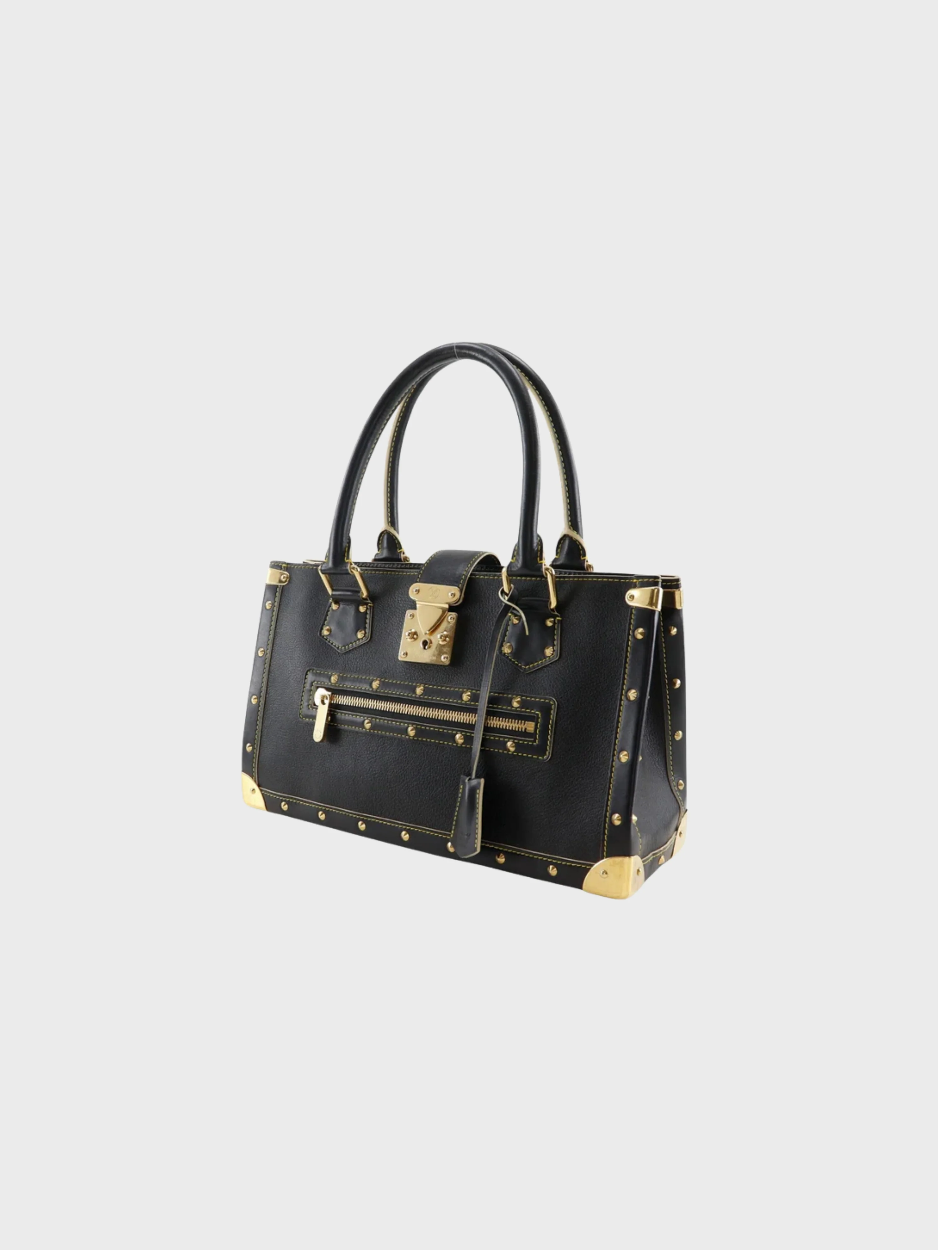 Louis Vuitton 2004 Black Suhali Goatskin Leather Fabuleux Tote Bag - Image 2