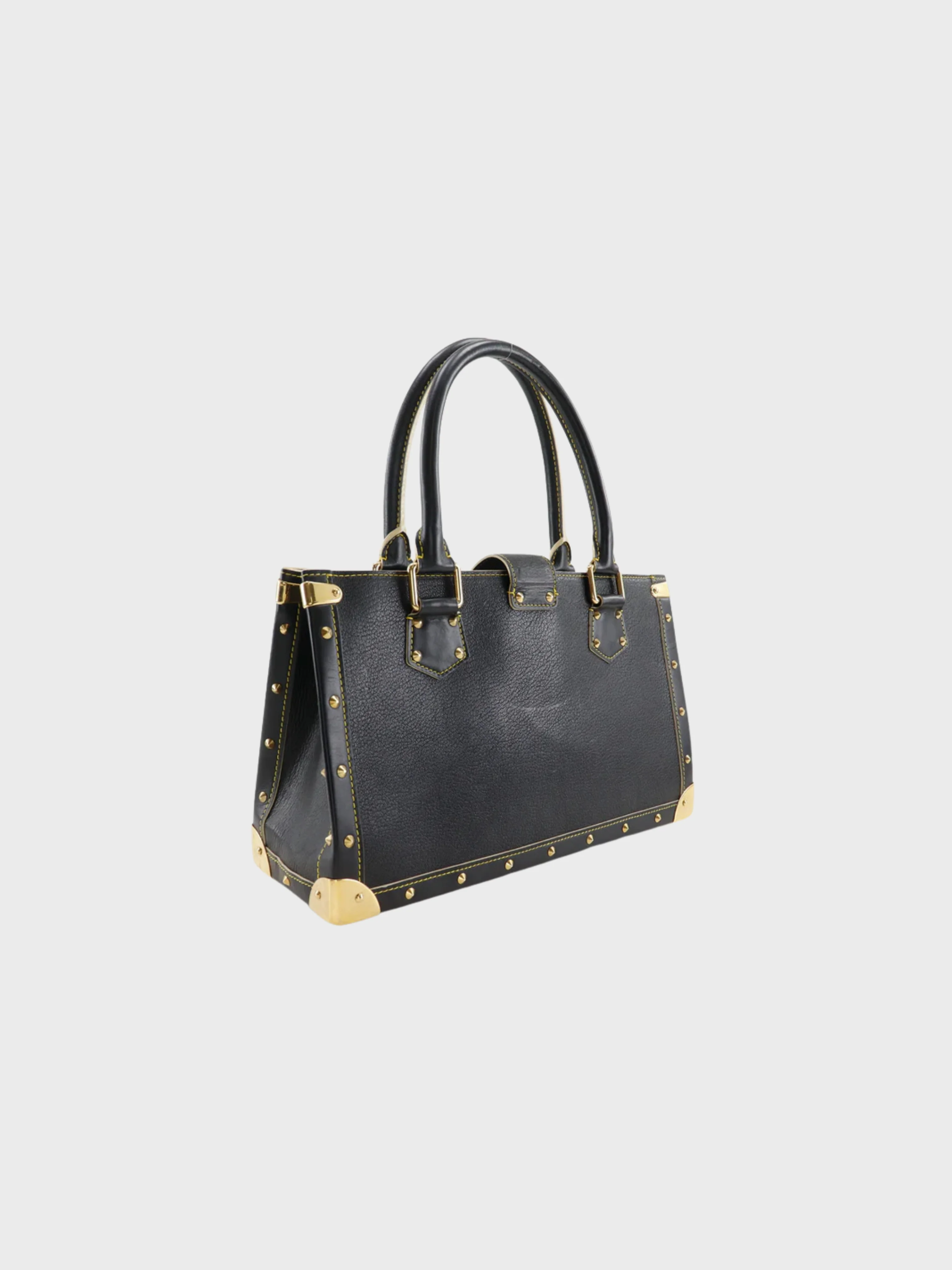 Louis Vuitton 2004 Black Suhali Goatskin Leather Fabuleux Tote Bag - Image 3