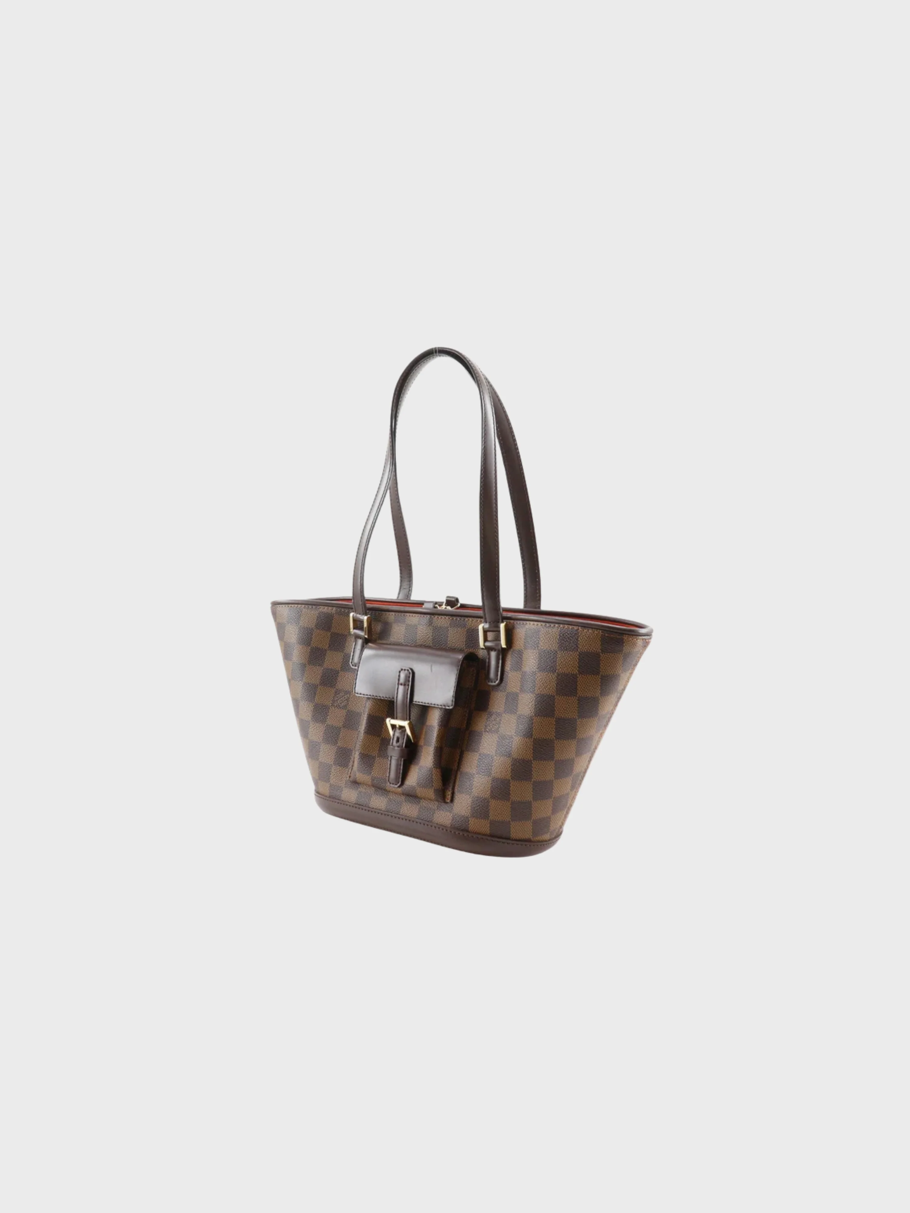 Louis Vuitton 2004 Brown Damier Ebene Canvas Manosque PM Tote - Image 3