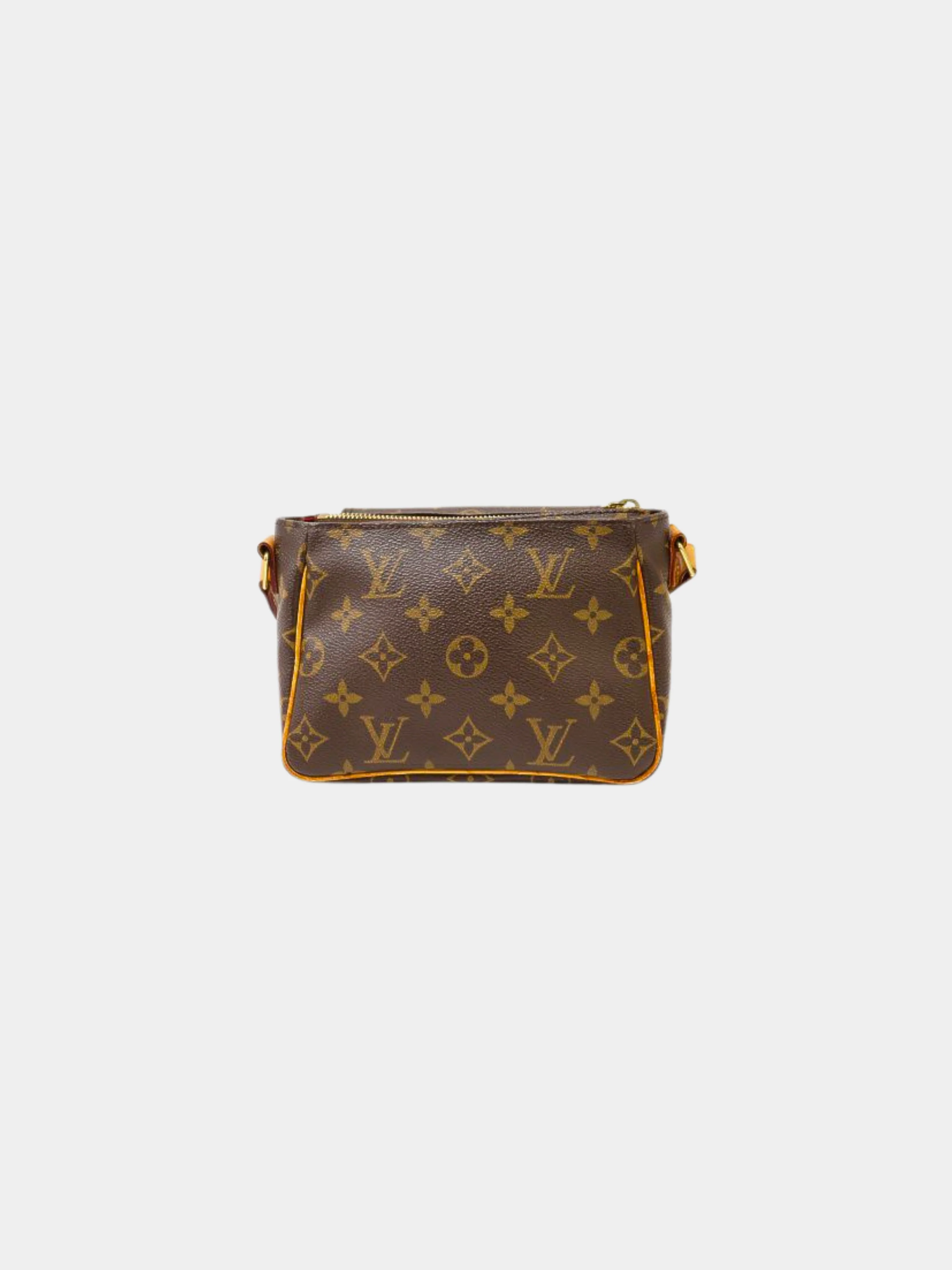 Louis Vuitton 2004 Brown Monogram PVC × Leather Vivacite PM Bag - Image 2