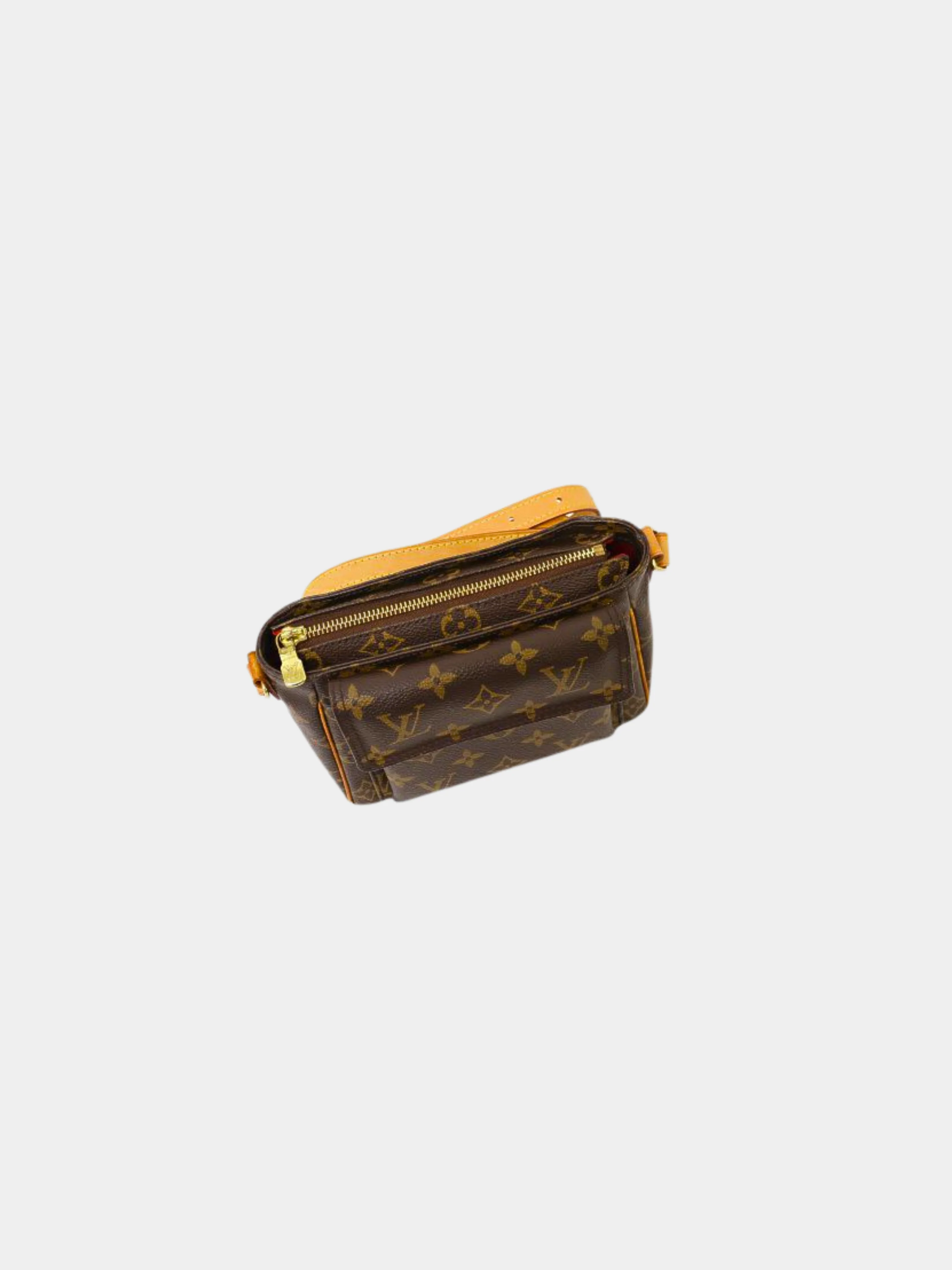 Louis Vuitton 2004 Brown Monogram PVC × Leather Vivacite PM Bag - Image 7