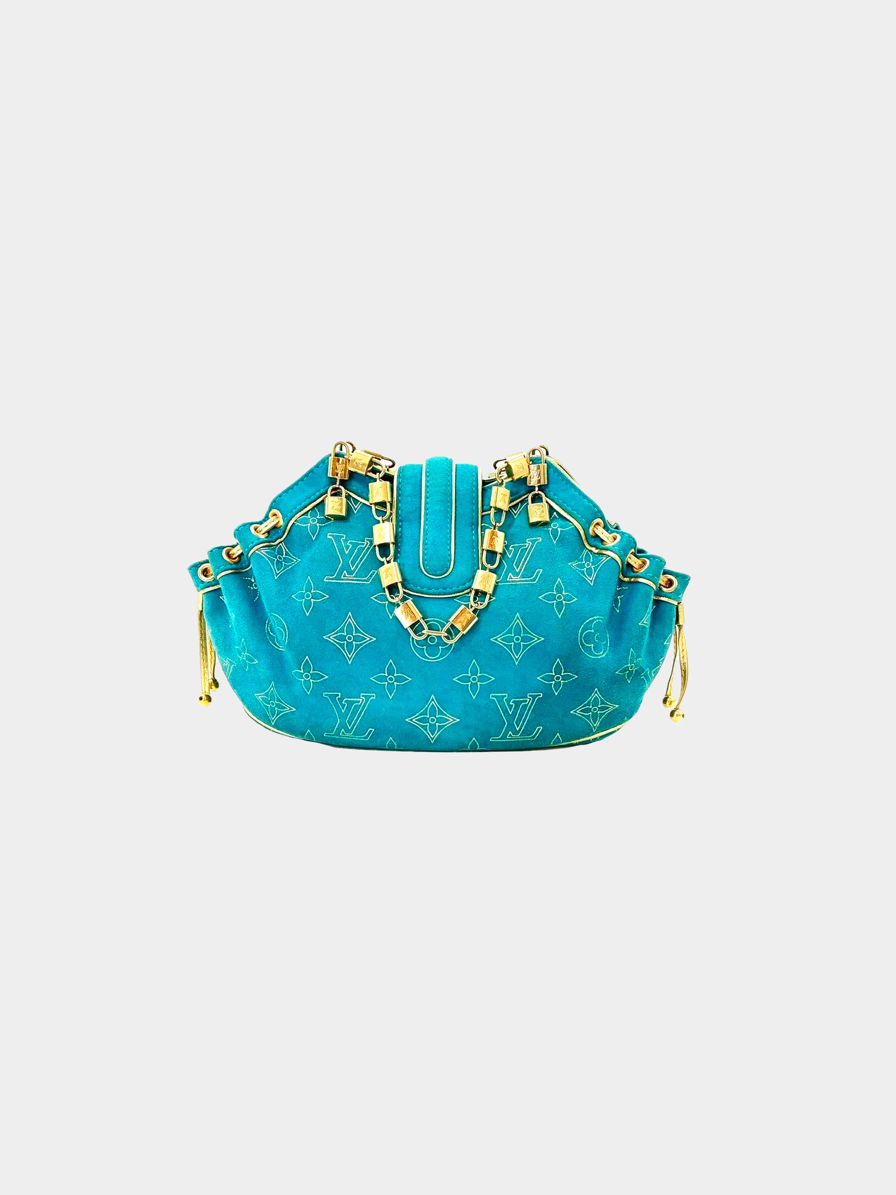 Louis Vuitton 2004 Rare Turquoise Theda Bag - Image 2