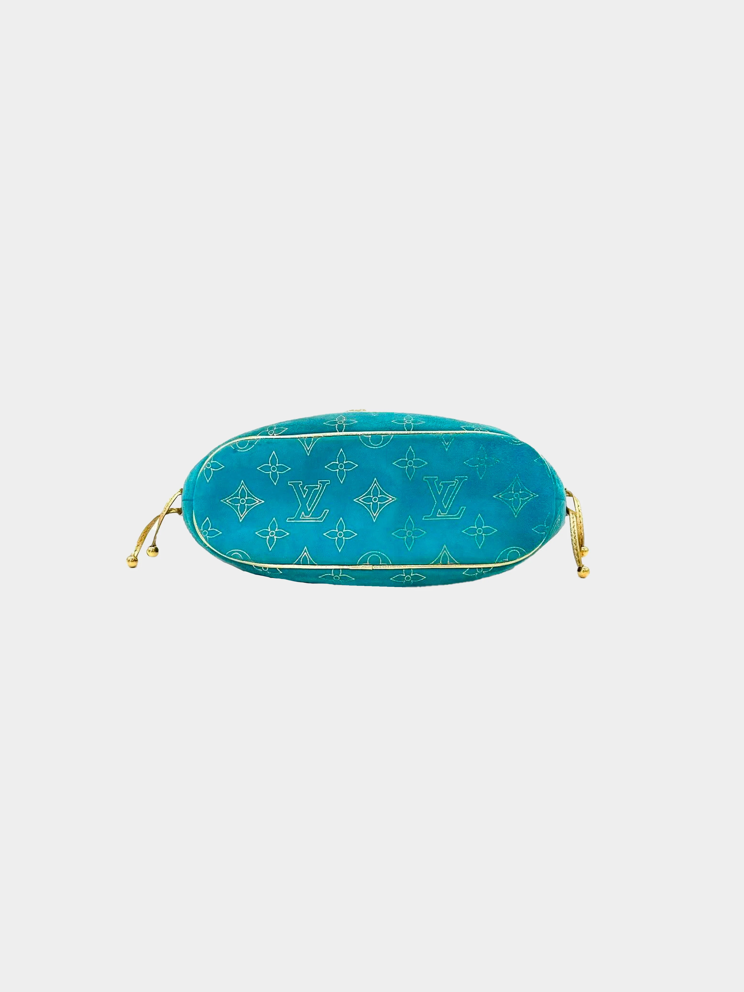 Louis Vuitton 2004 Rare Turquoise Theda Bag - Image 3