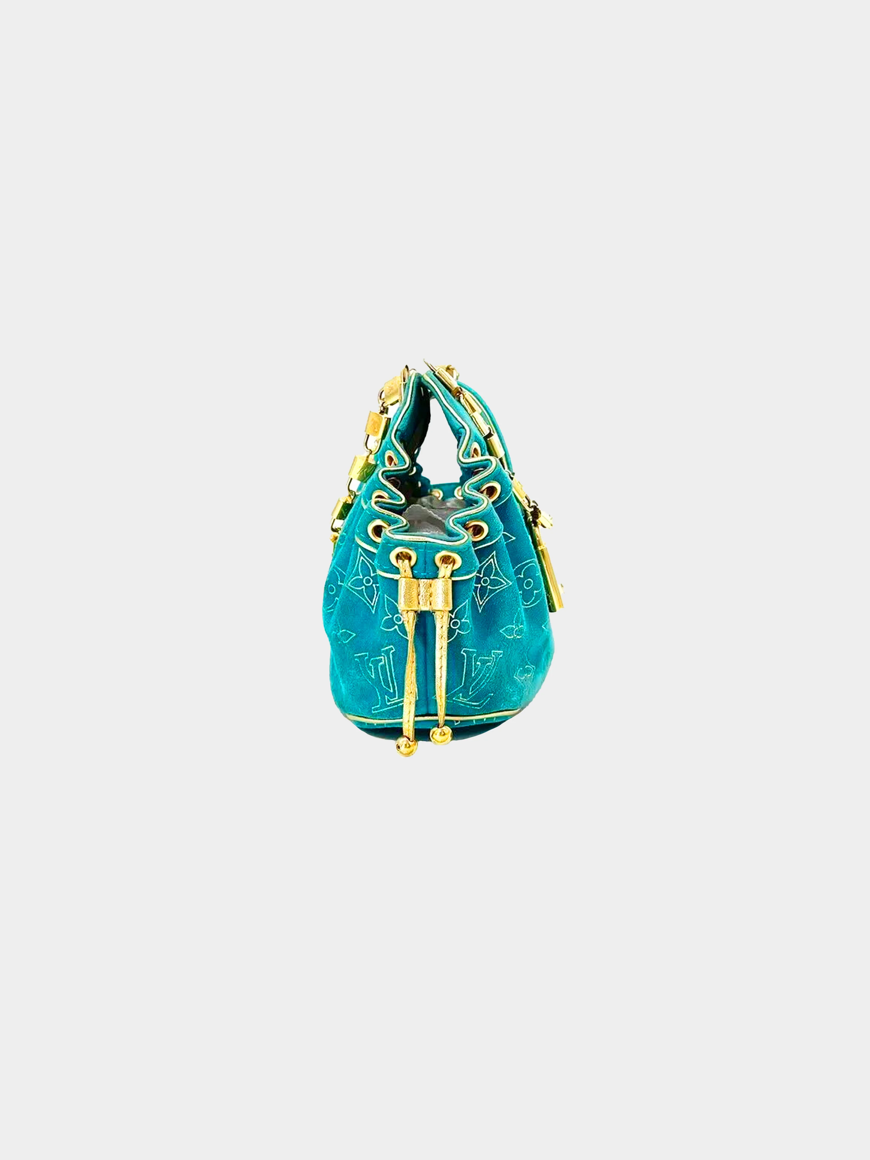 Louis Vuitton 2004 Rare Turquoise Theda Bag - Image 4