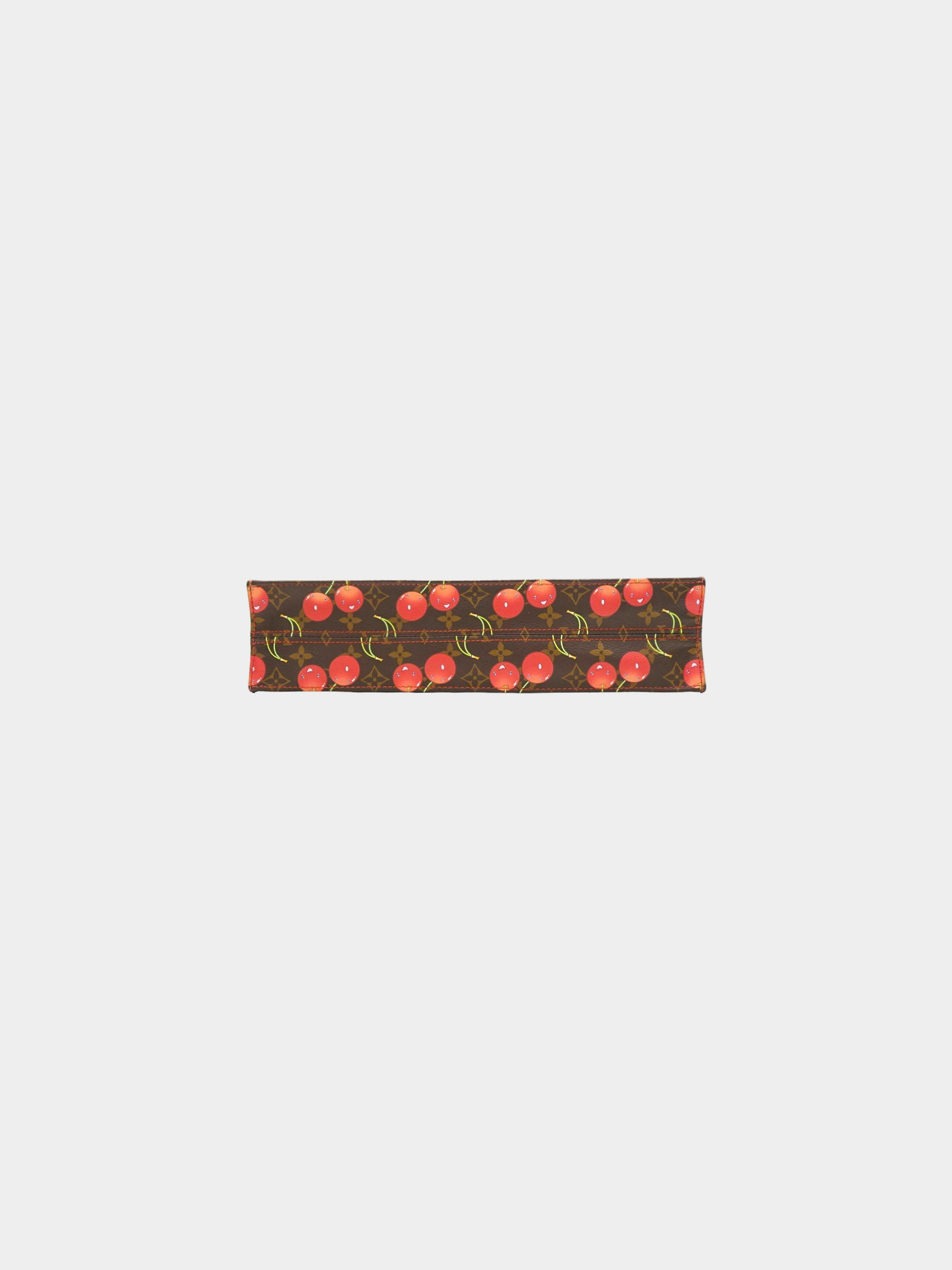 Louis Vuitton 2005 Cherry Murakami Sac Plat Tote Bag - Image 3