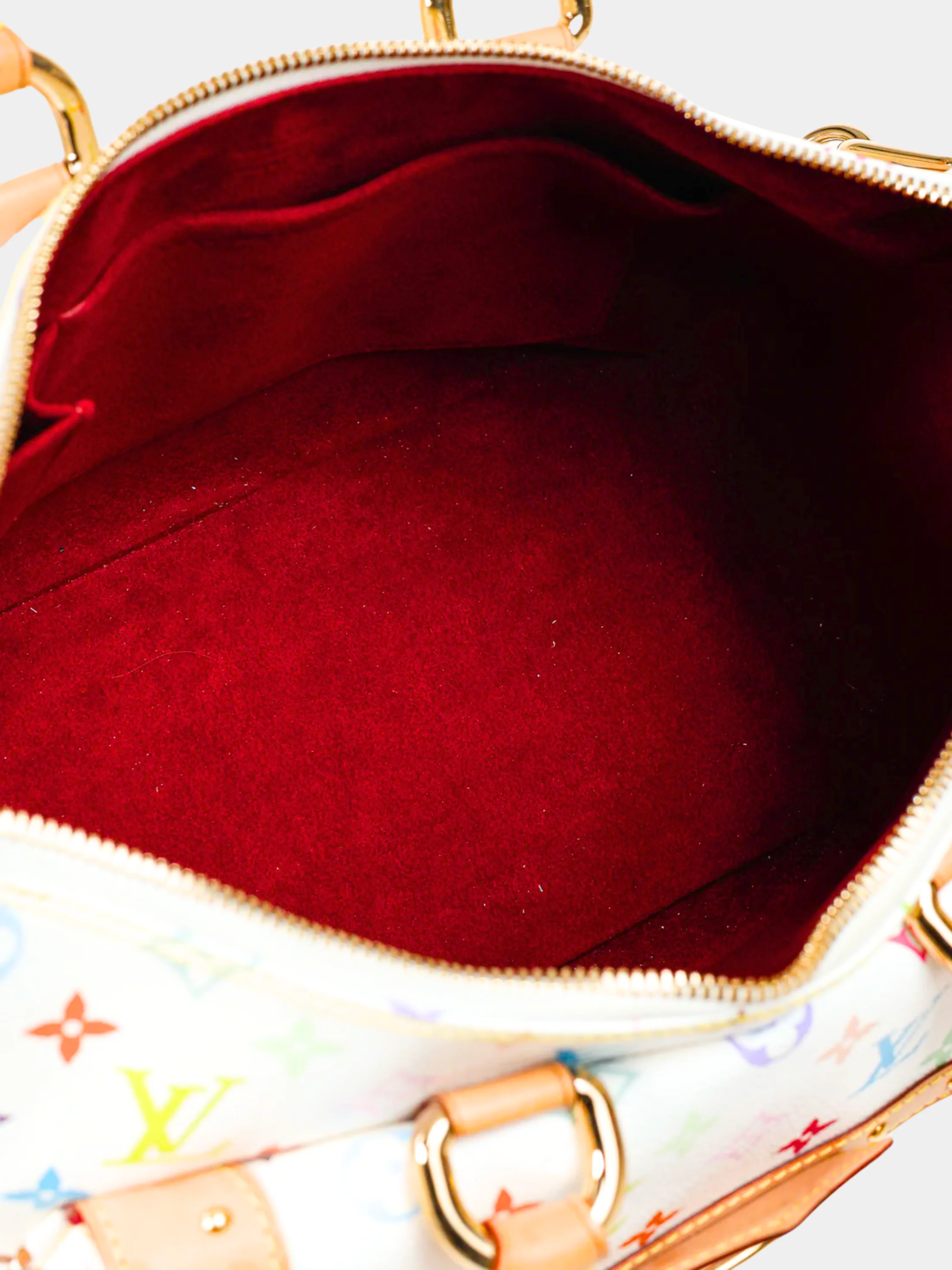 Louis Vuitton 2007 Takashi Murakami White Multicolor Rita Monogram Bag - Image 3