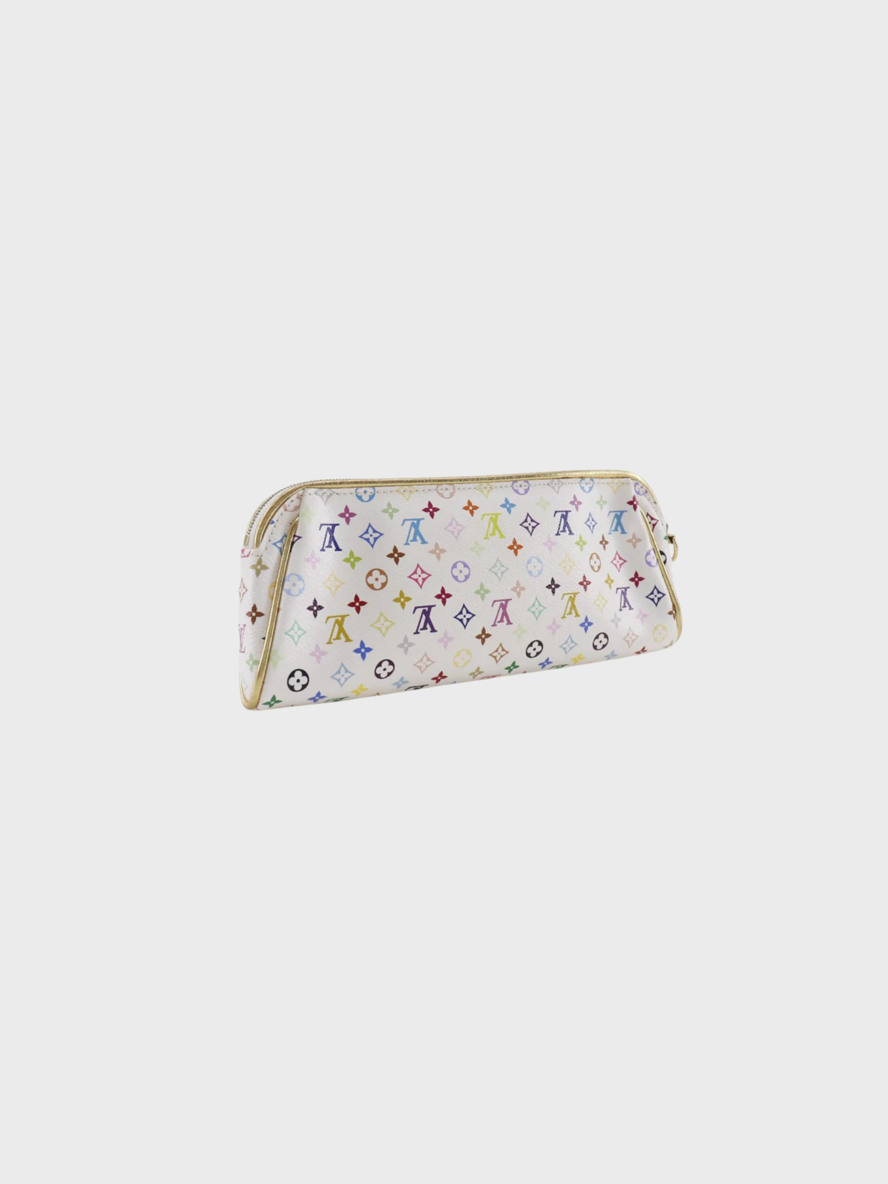 Louis Vuitton 2008 White Monogram Multicolore Kate Clutch Bag - Image 2