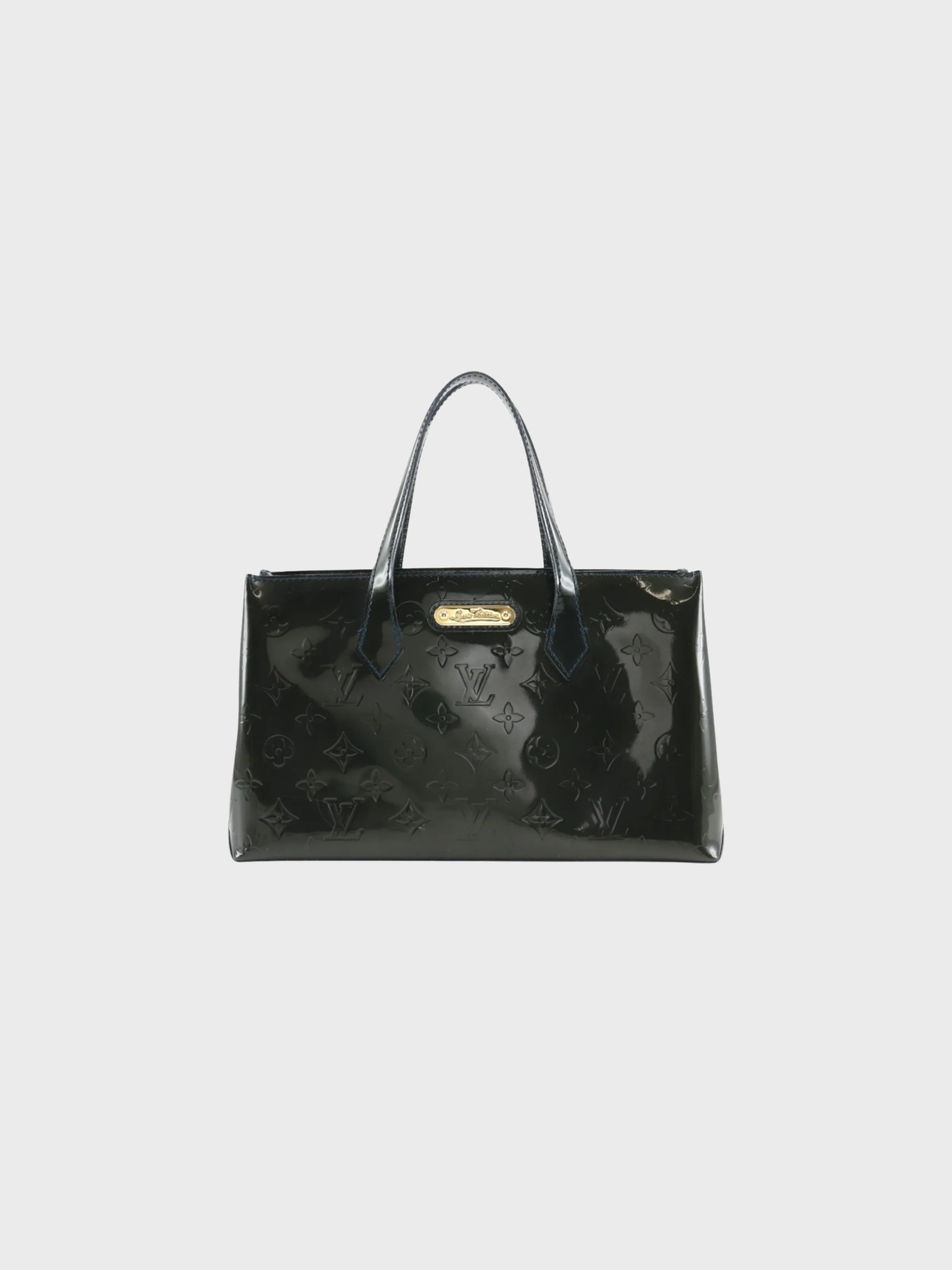 Louis Vuitton 2009 Bleu Nuit Monogram Vernis Wilshire PM Handbag