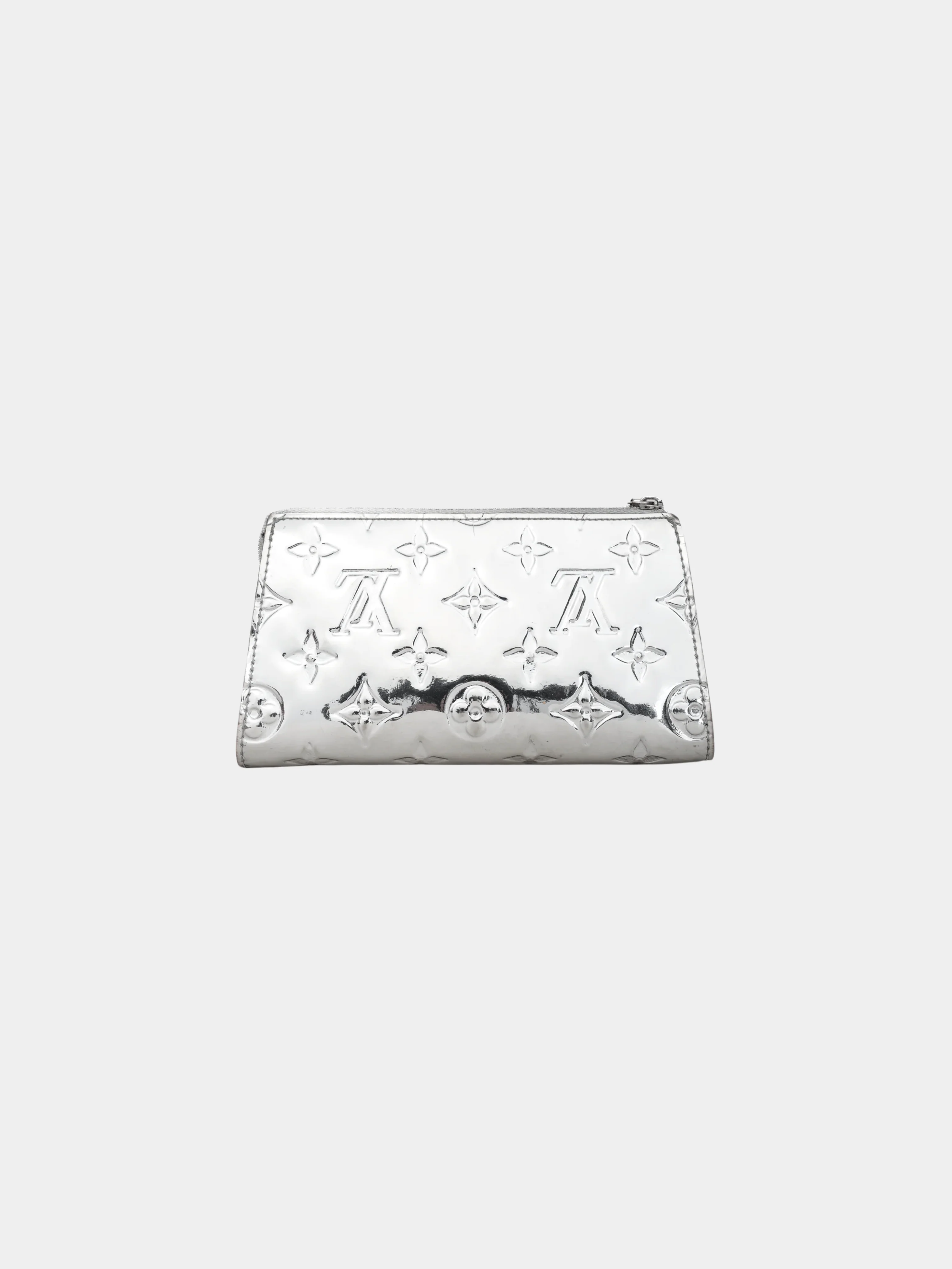 Louis Vuitton 2009 Silver Monogram Miroir Cosmetic Pouch MM - Image 2