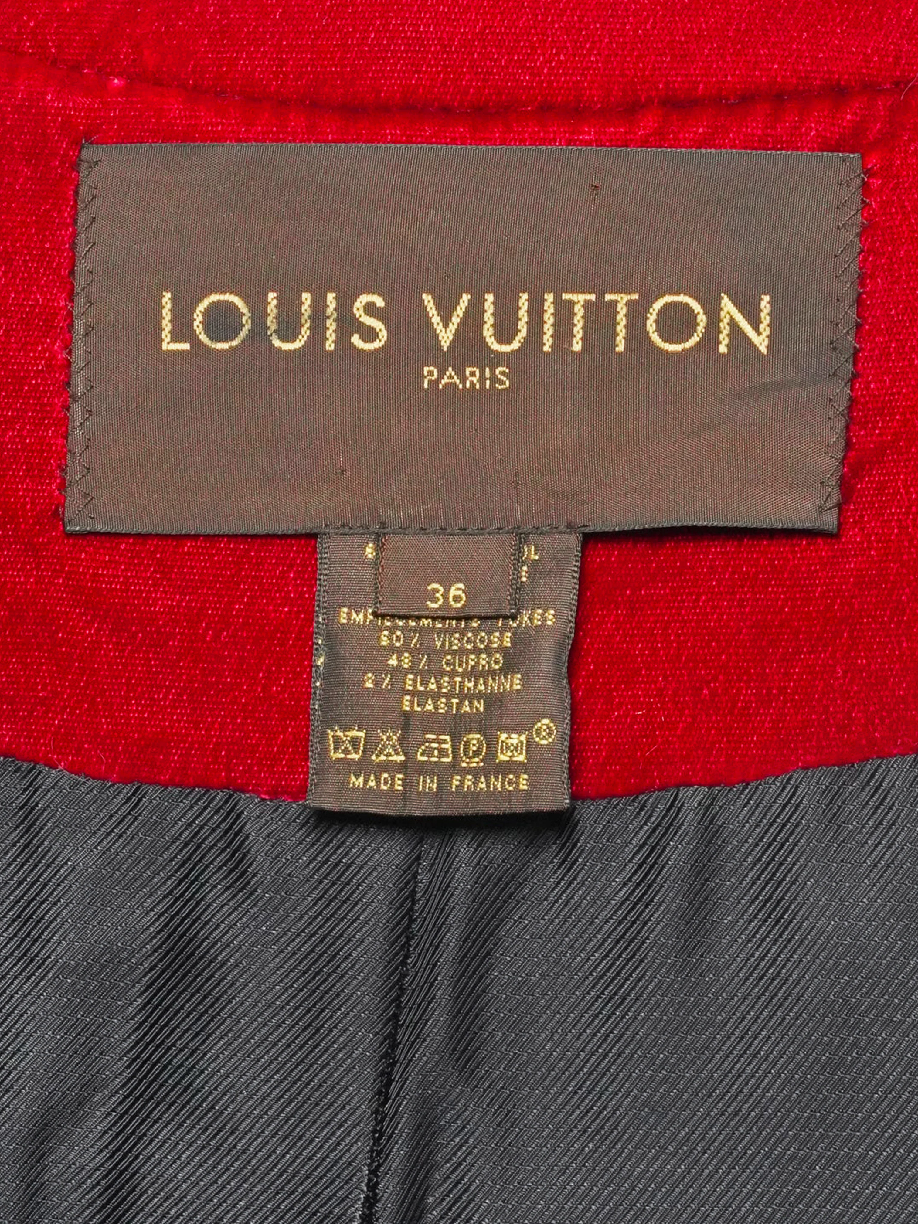 Louis Vuitton 2010s Black and Red Coat - Image 4