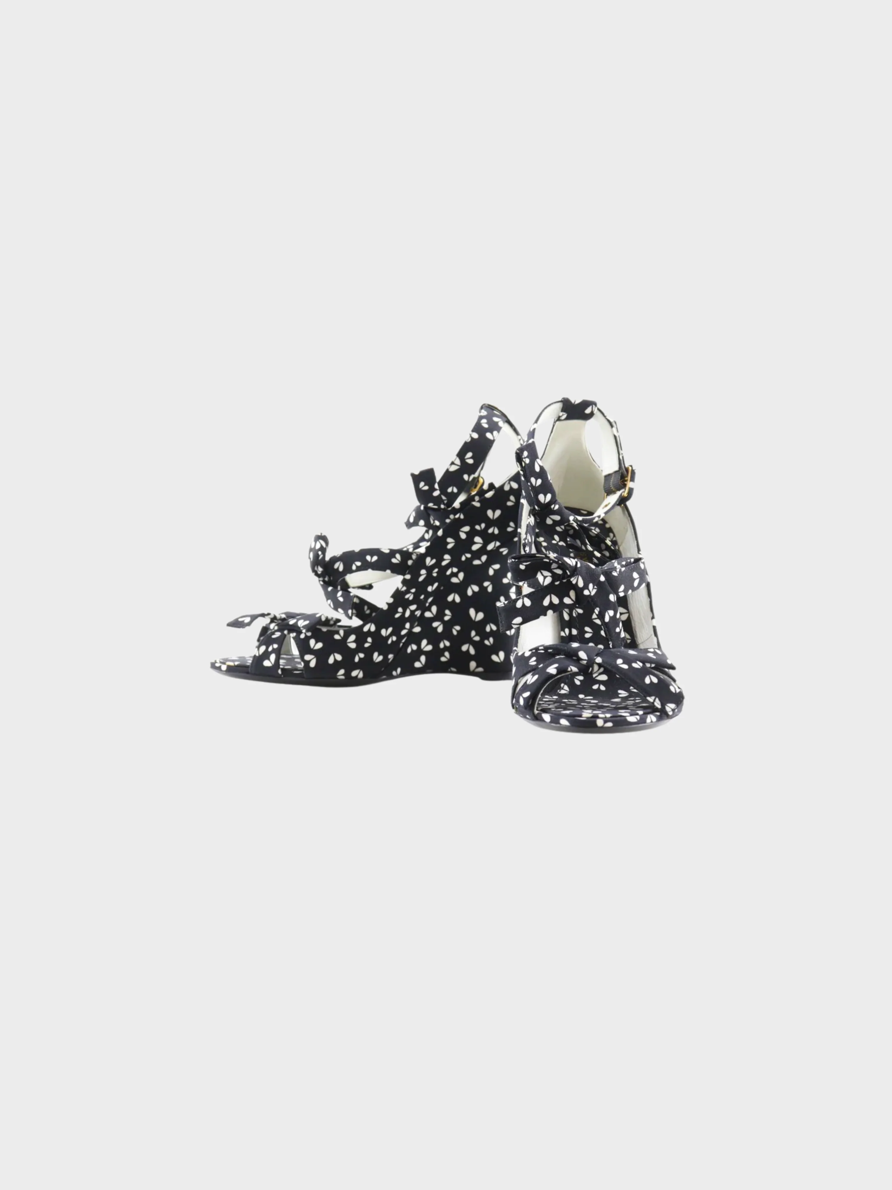 Louis Vuitton 2010s Black Silk Midi Dress and Sandals Set - Image 5