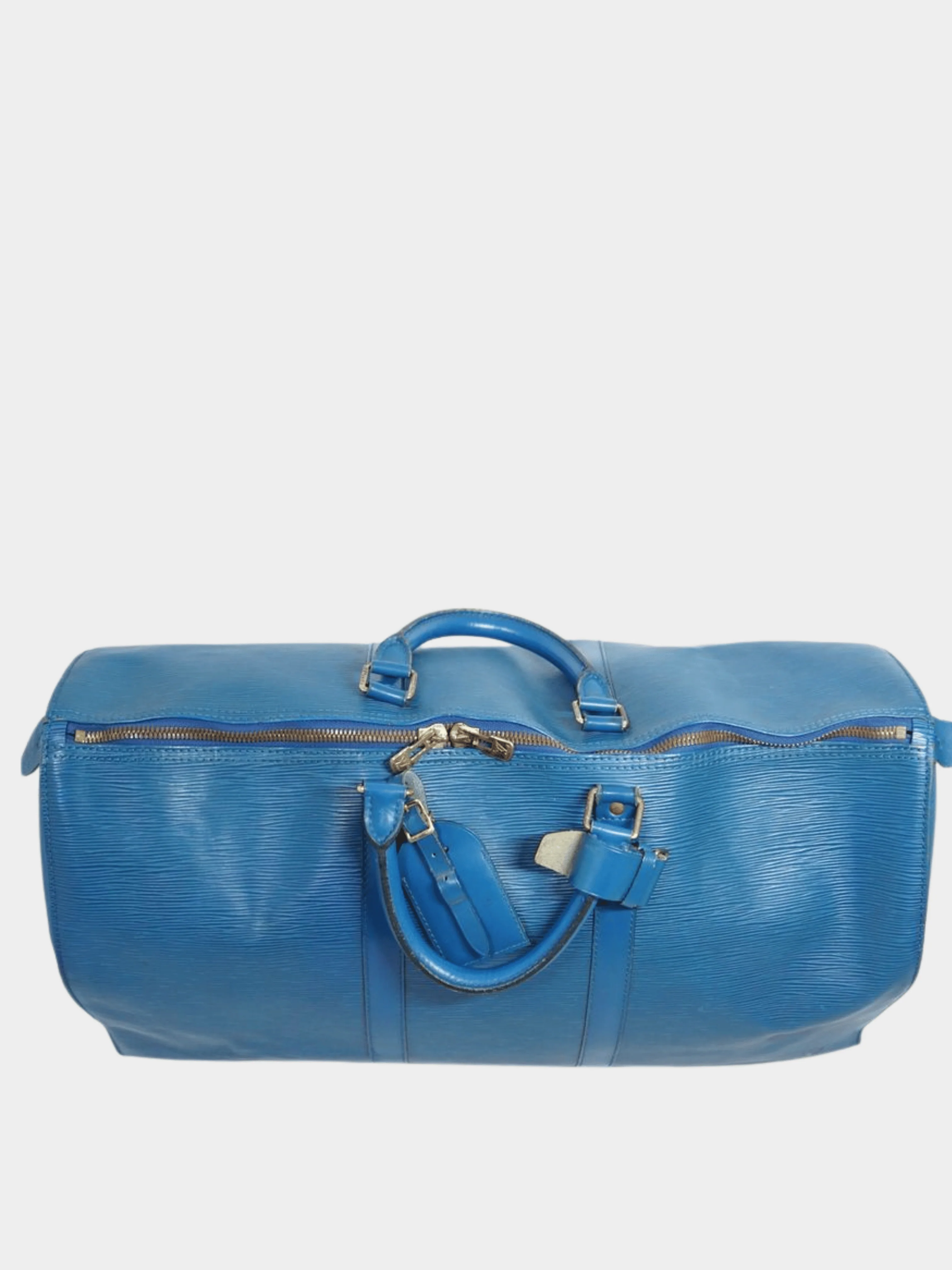 Louis Vuitton 2010s Toledo Blue Epi Leather Keepall 50 Bag - Image 4