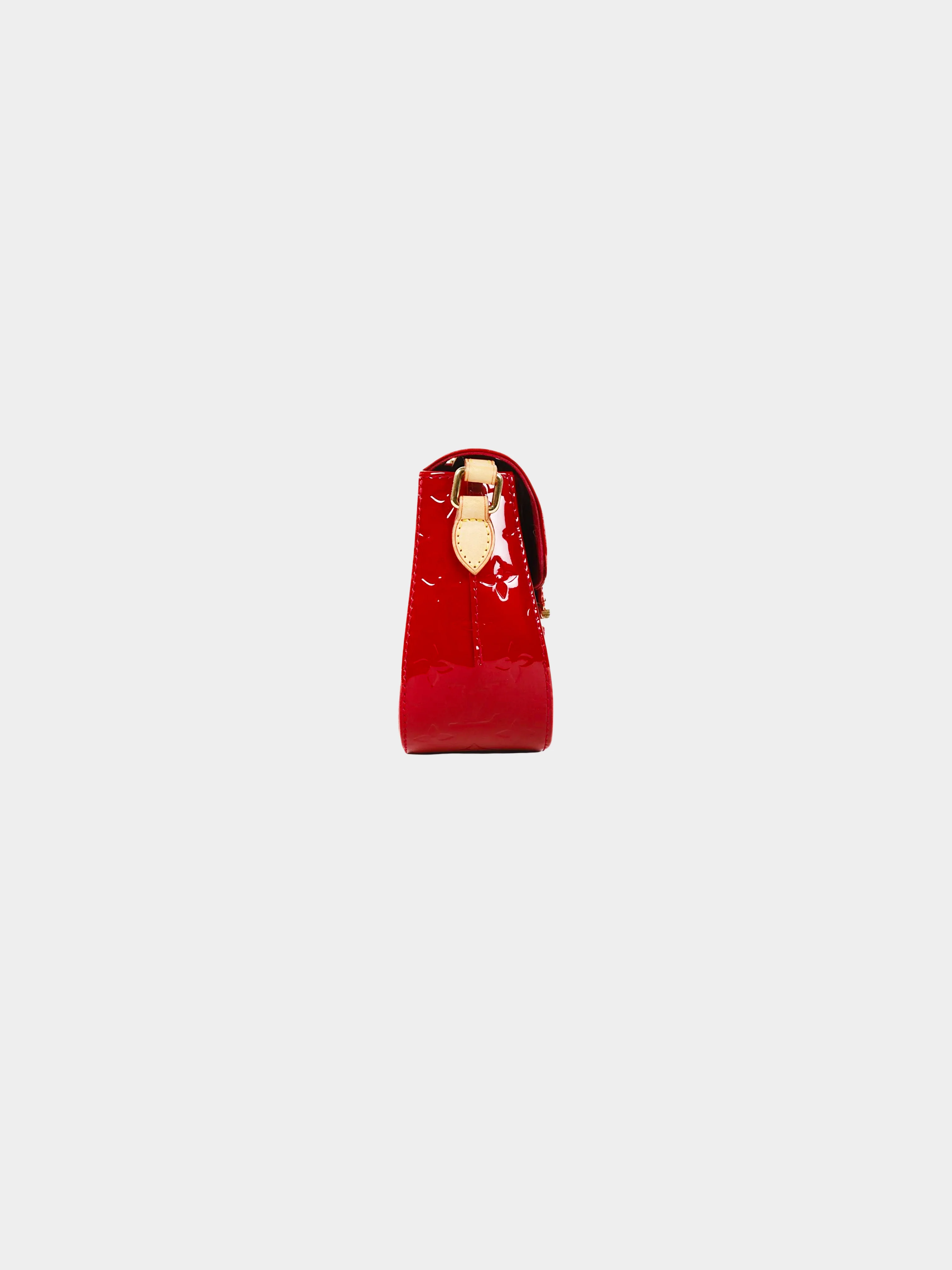 Louis Vuitton 2011 Red Monogram Vernis Bellflower GM Bag - Image 3
