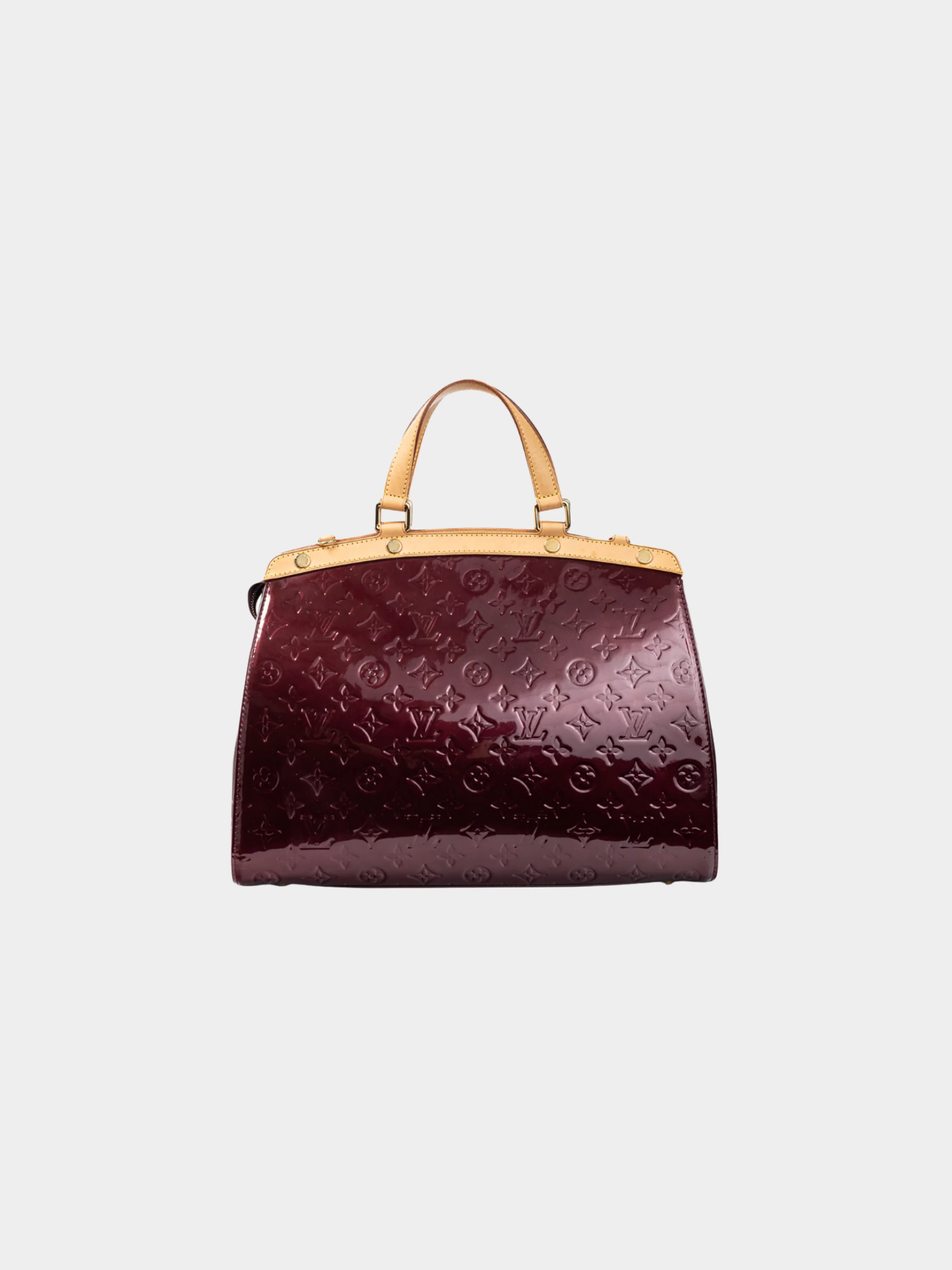 Louis Vuitton 2012 Berry Brea GM Rouge Fauviste Monogram Vernis Leather Tote - Image 2