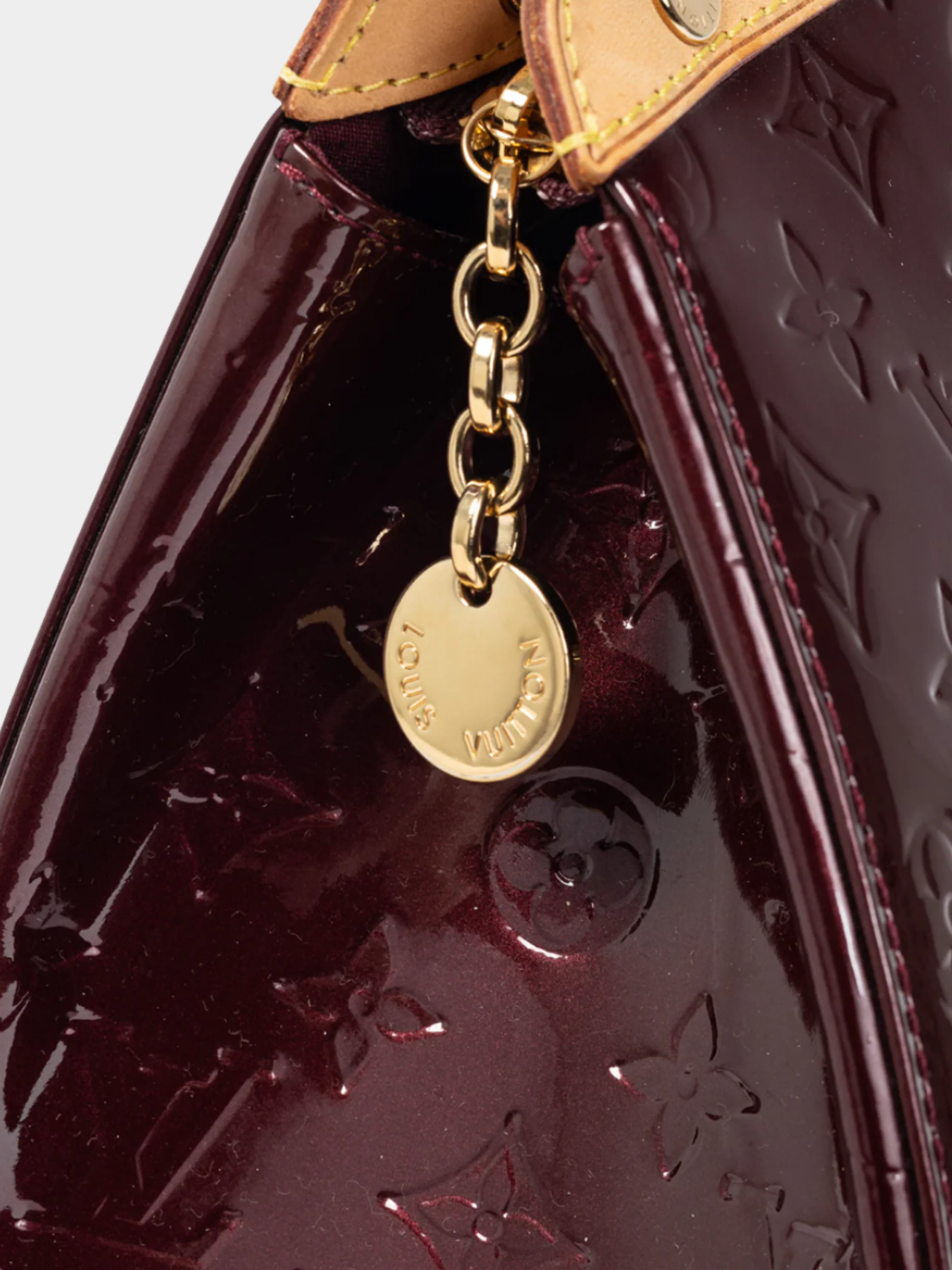 Louis Vuitton 2012 Berry Brea GM Rouge Fauviste Monogram Vernis Leather Tote - Image 5