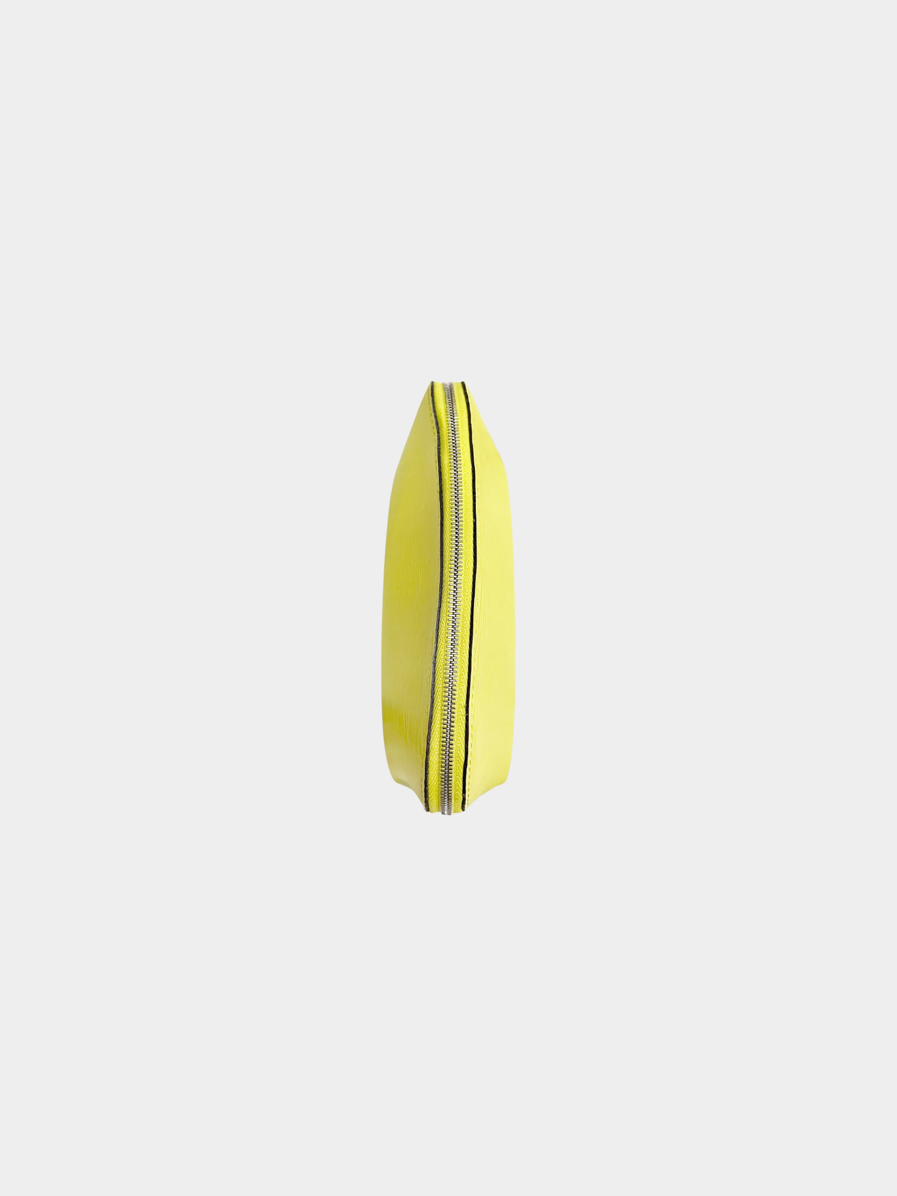Louis Vuitton 2013 Yellow Epi Leather Chartreuse Cosmetic Pouch PM - Image 3