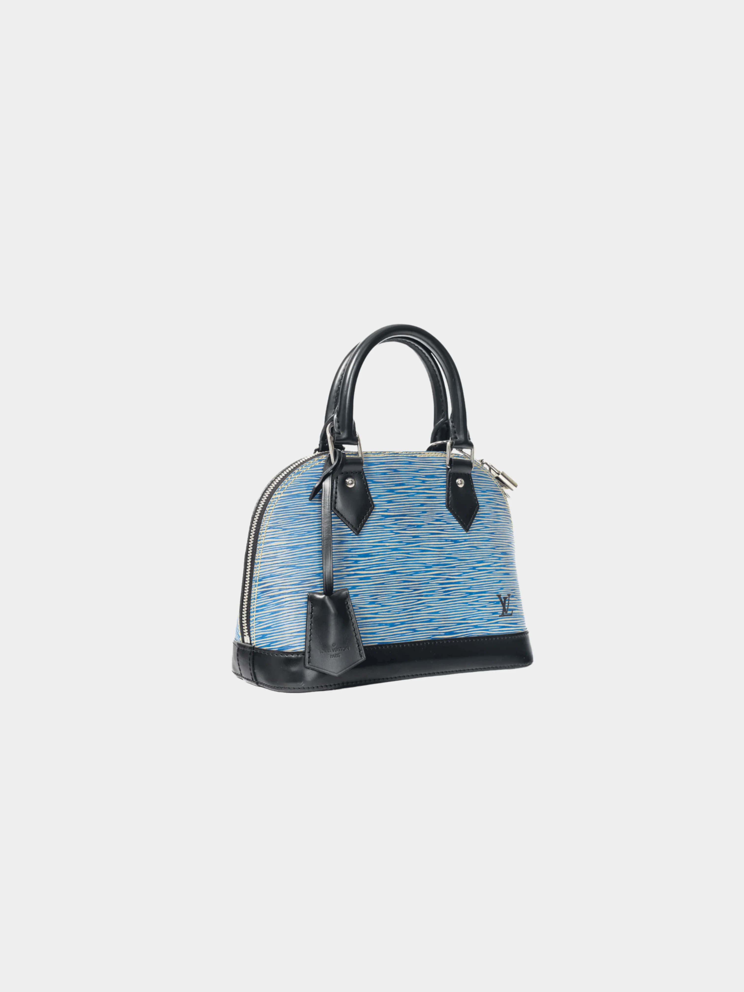 Louis Vuitton 2016 Alma BB Denim Epi Leather Tote - Image 3
