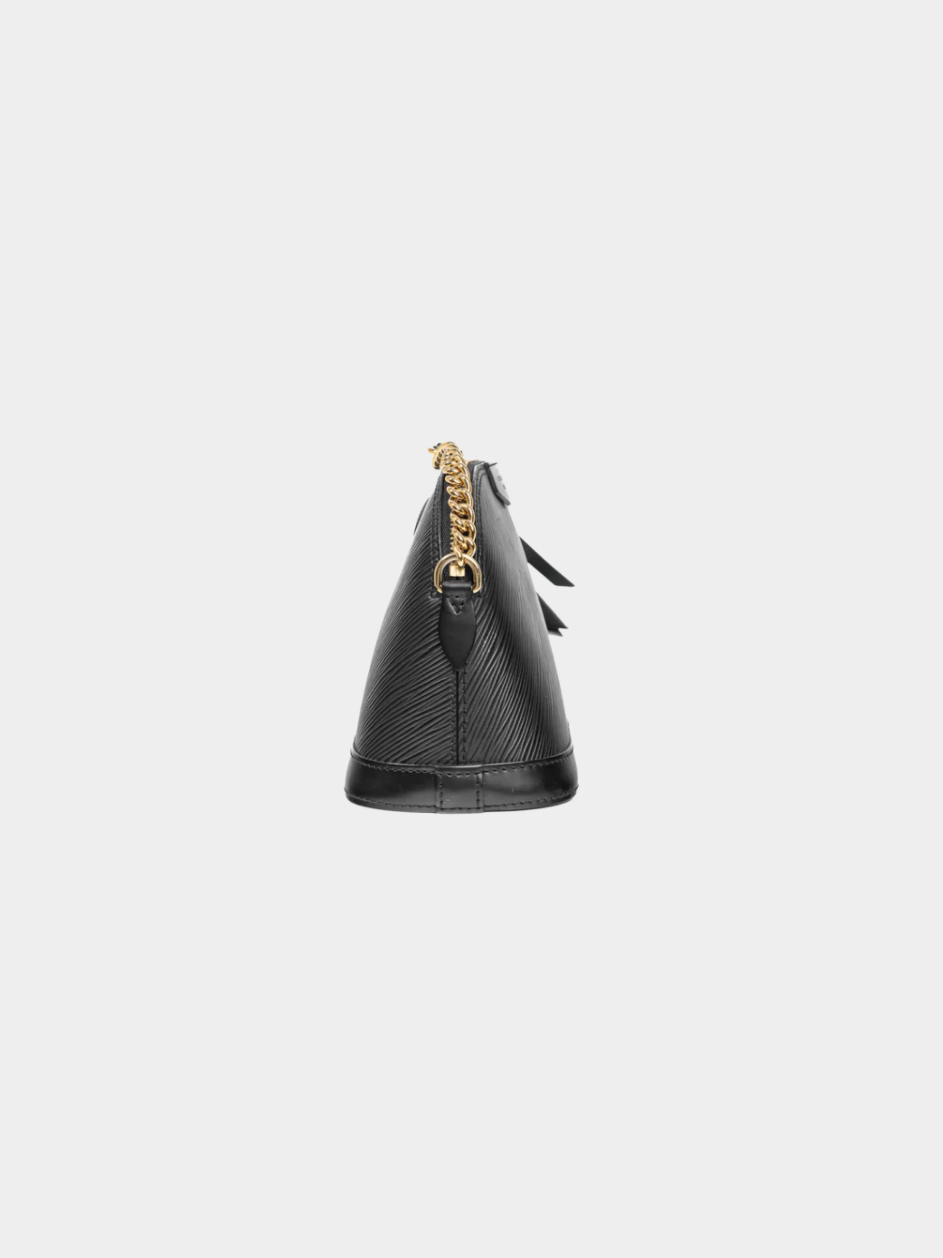 Louis Vuitton 2018 Black Alma Mini Noir Epi Chain-Strap Shoulder Bag - Image 2