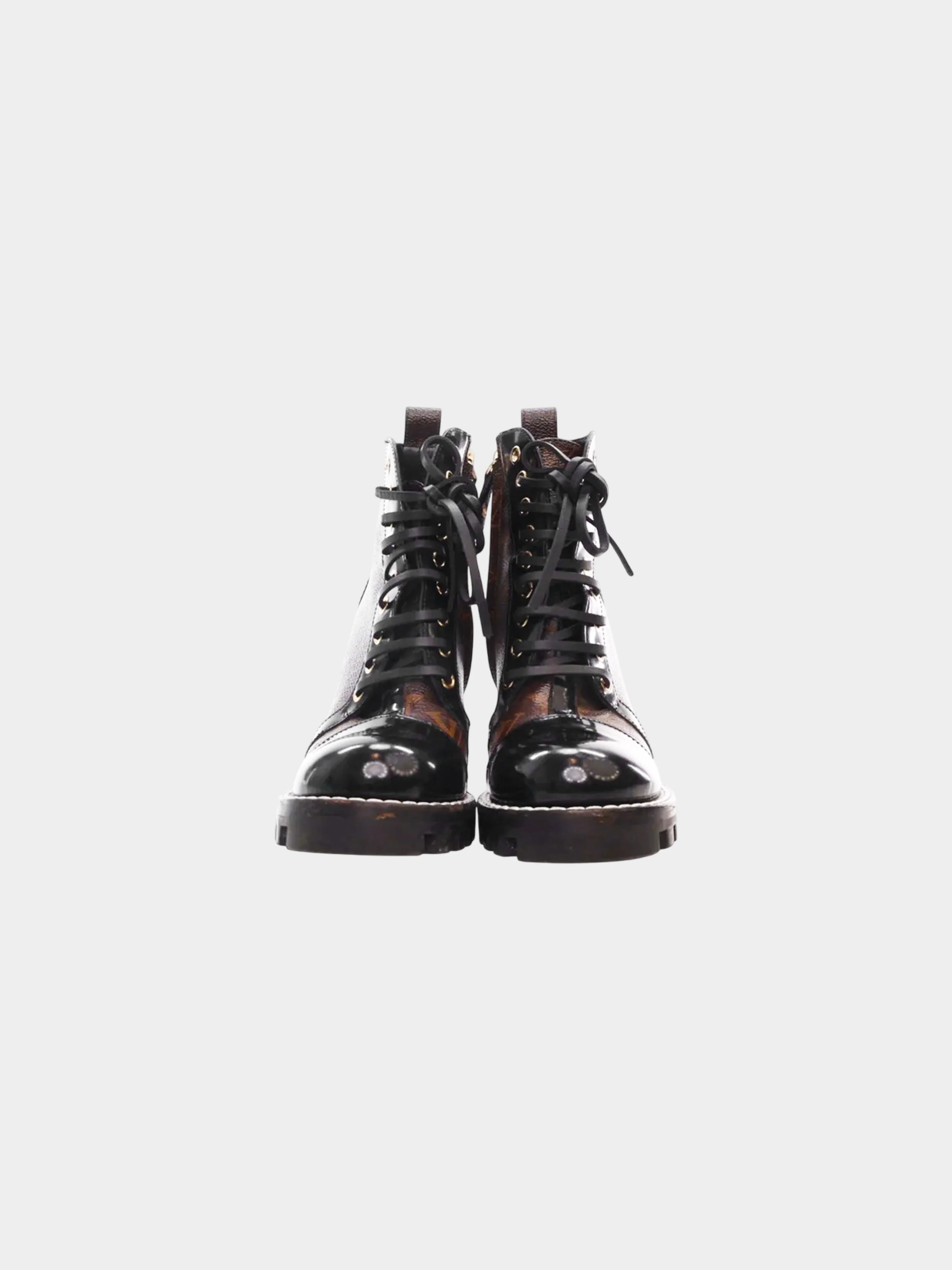 Louis Vuitton 2019 Brown and Black Monogram Star Trail Ankle Boots - Image 2