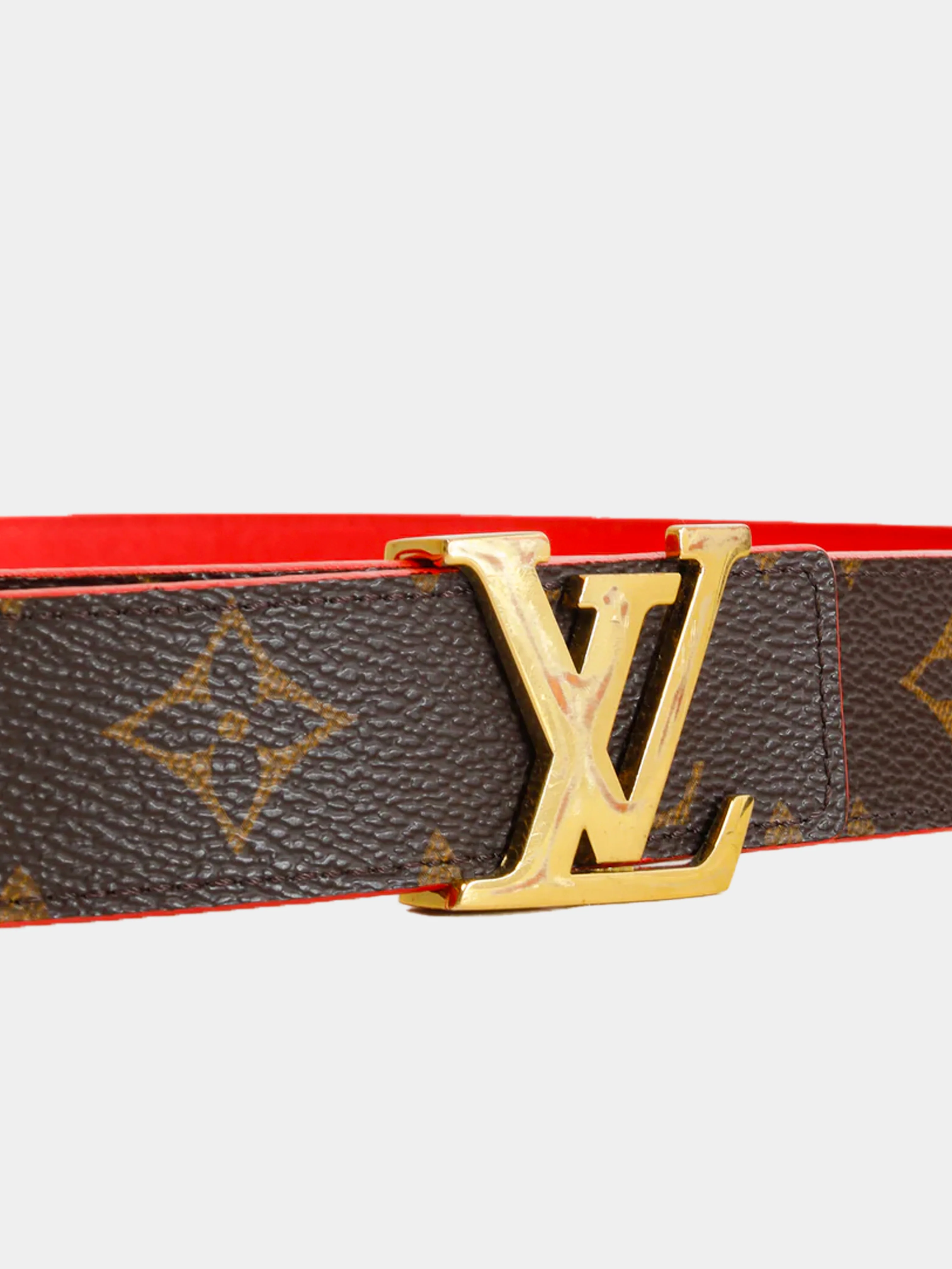 Louis Vuitton 2019 Brown Monogram Coated Canvas Initiales Reversible Belt - Image 2