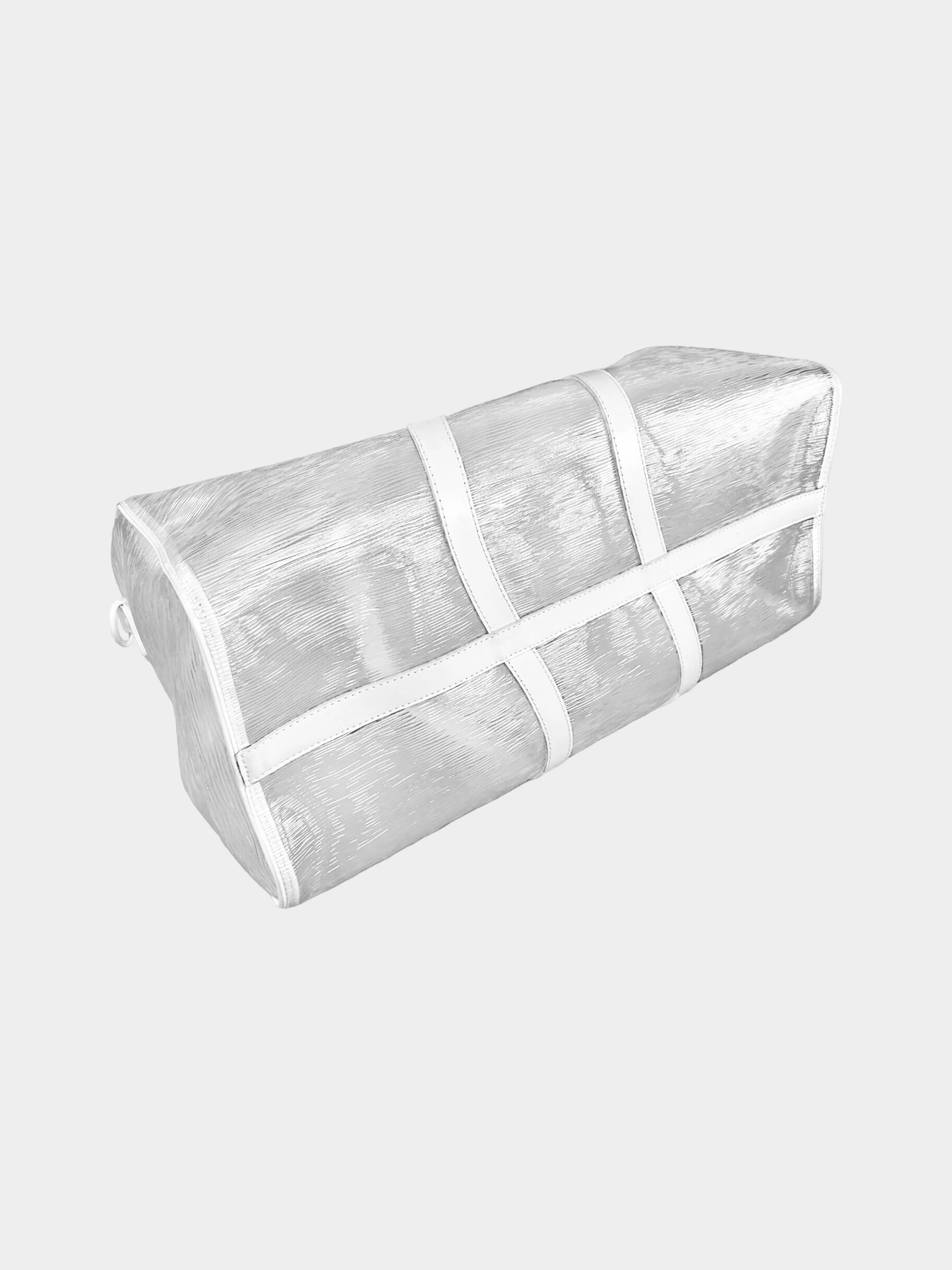 Louis Vuitton 2019 White Wavy Keepall Bandouliere 50 Bag - Image 2