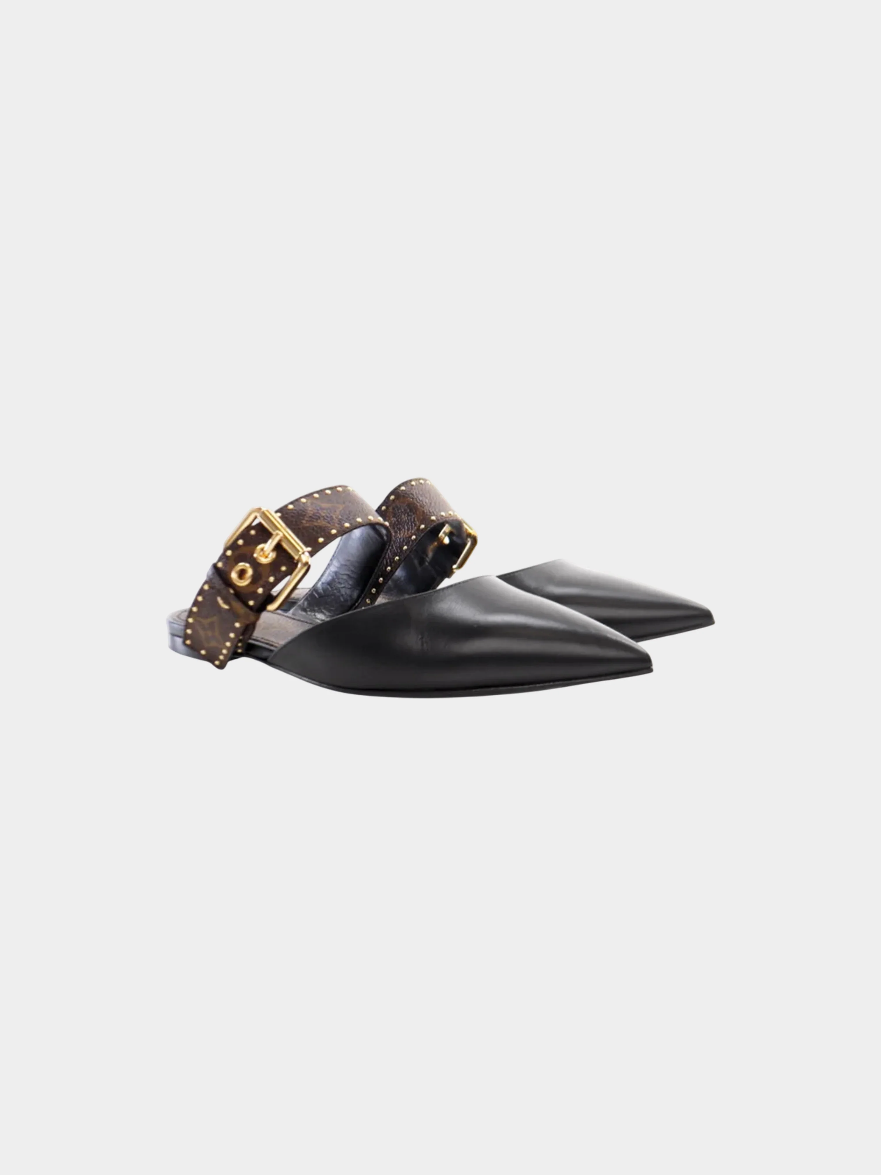 Louis Vuitton 2020 Monogram Studded Sofia Flat Mules - Image 3