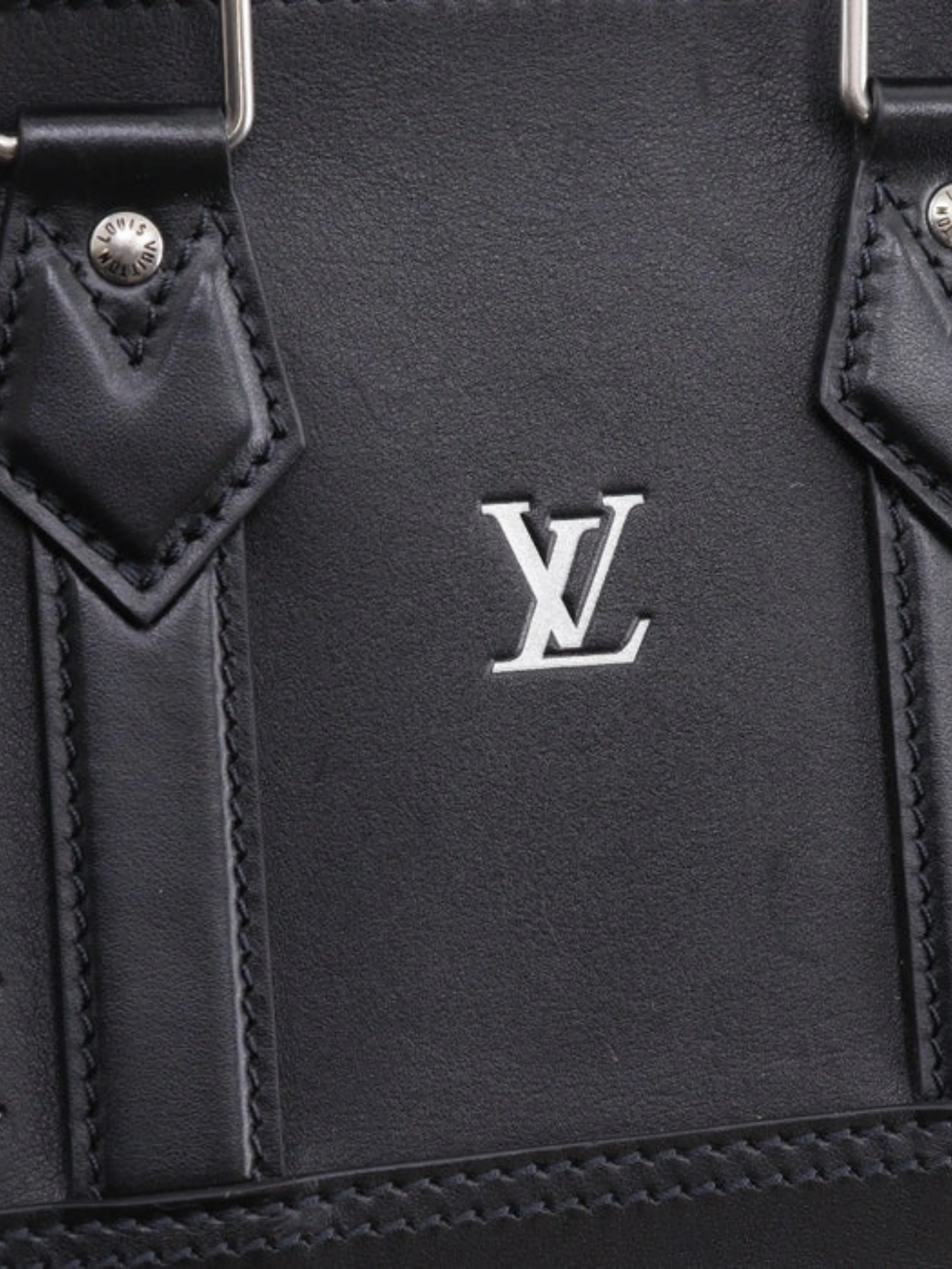 Louis Vuitton 2020s Black Calf Leather Alma EW 2Way Bag - Image 6