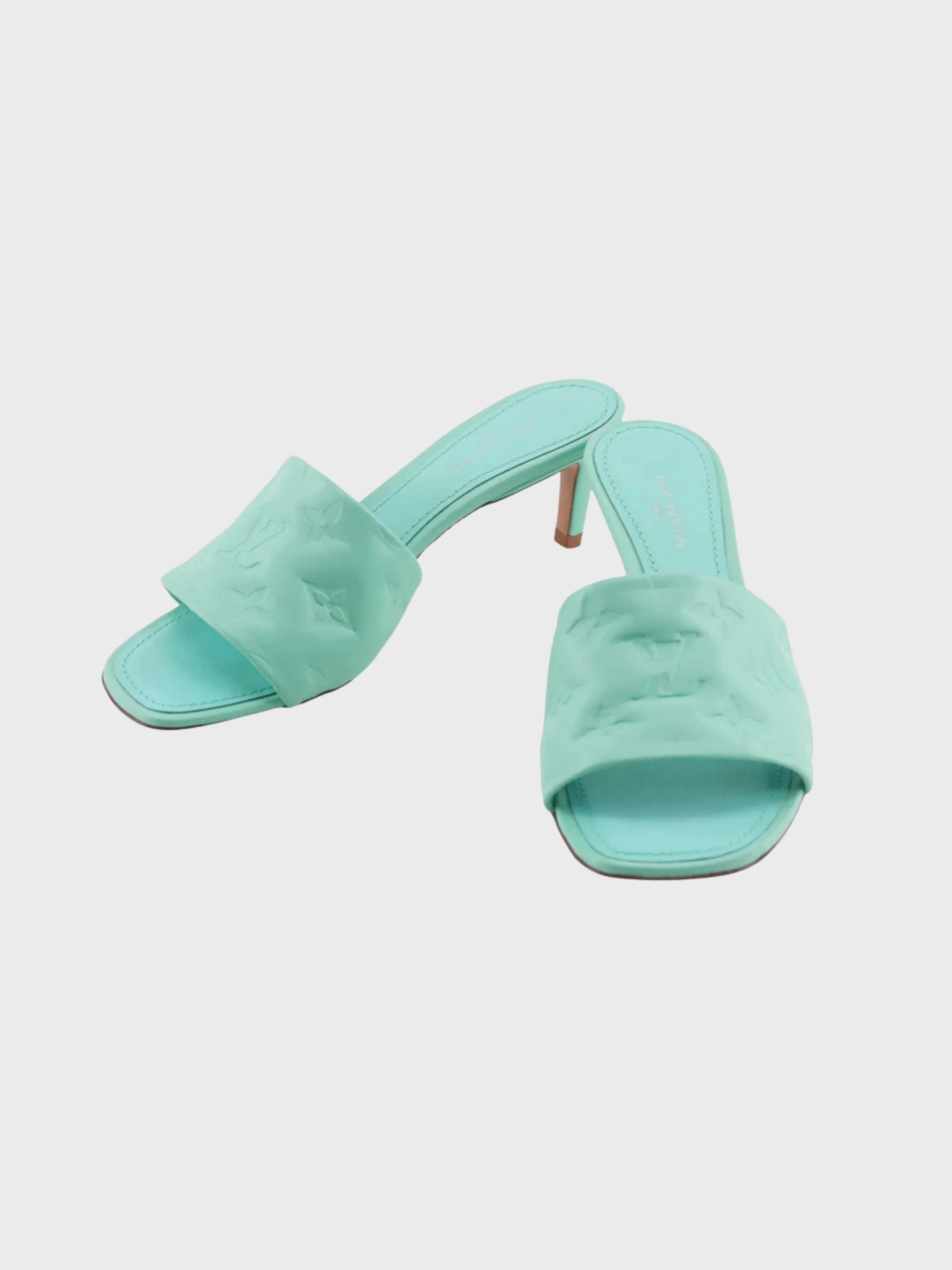 Louis Vuitton 2020s Light Blue Monogram Revival Sandals - Image 2
