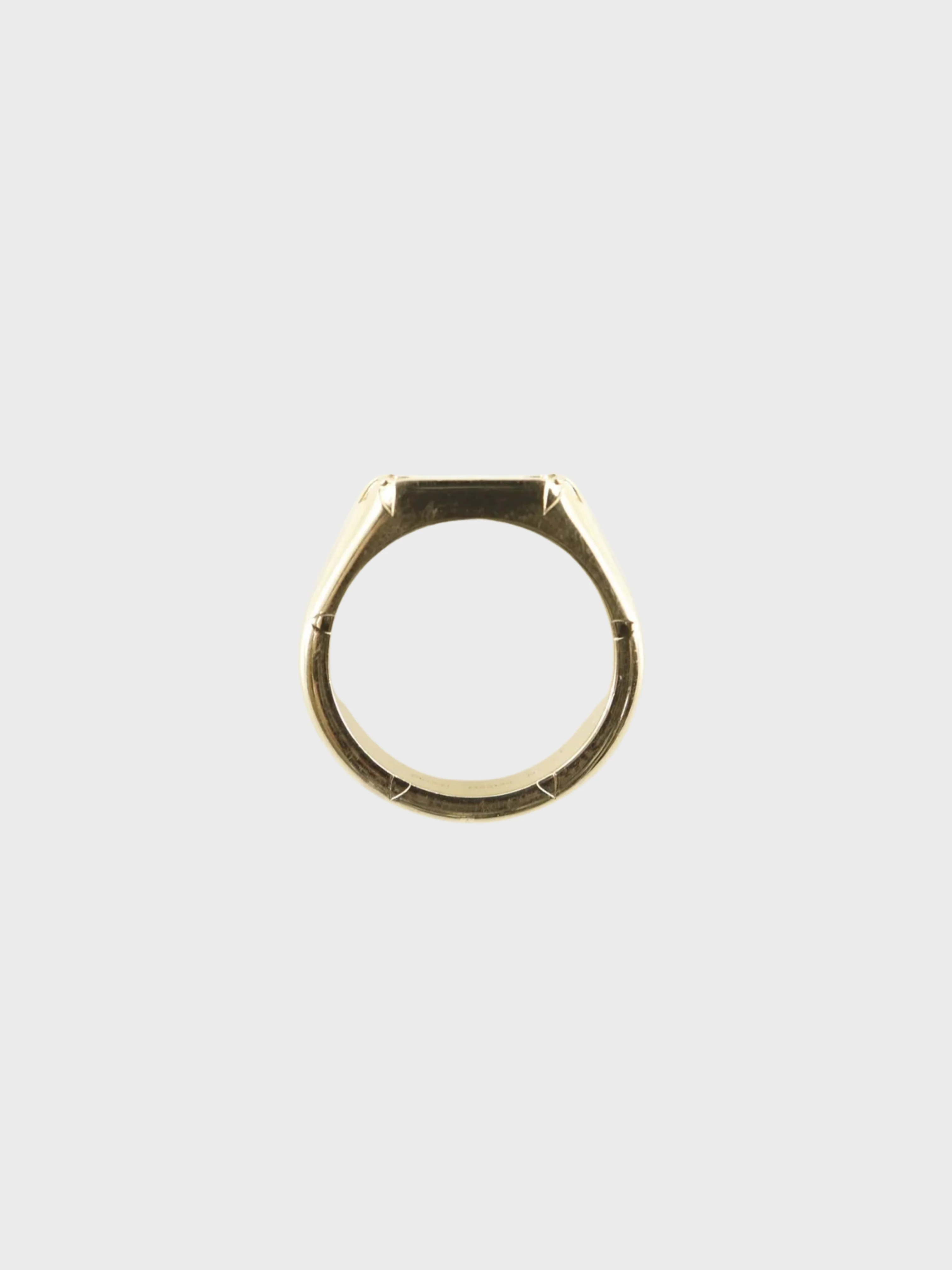 Louis Vuitton 2021 Gold Plated Metal Monogram Signet Ring - Image 3