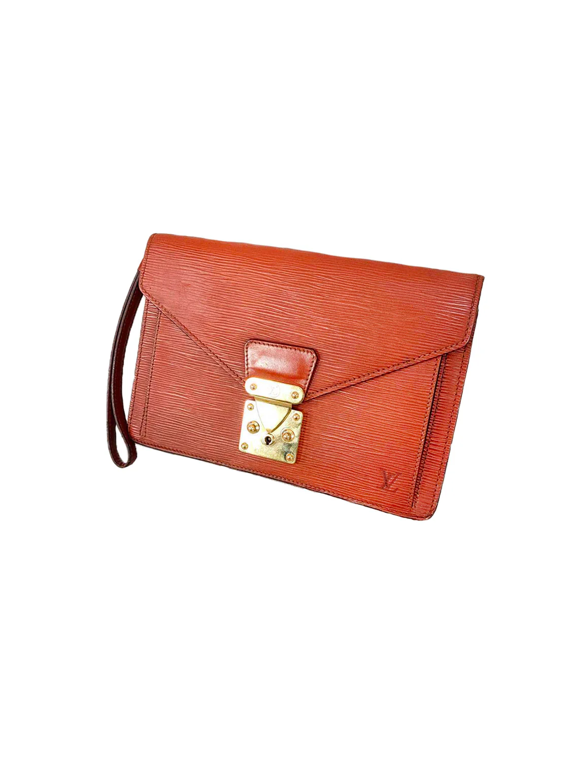Louis Vuitton 2000s Brown Epi Leather Briefcase Clutch - Image 3