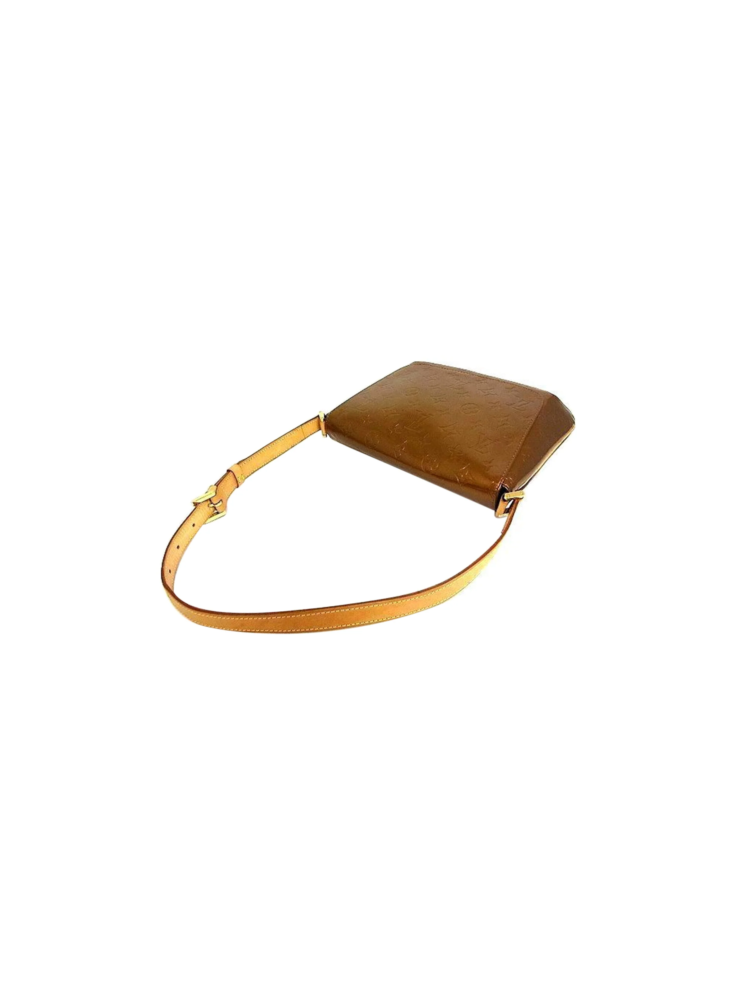 Louis Vuitton 2000s Brown Vernis Shoulder Bag - Image 3
