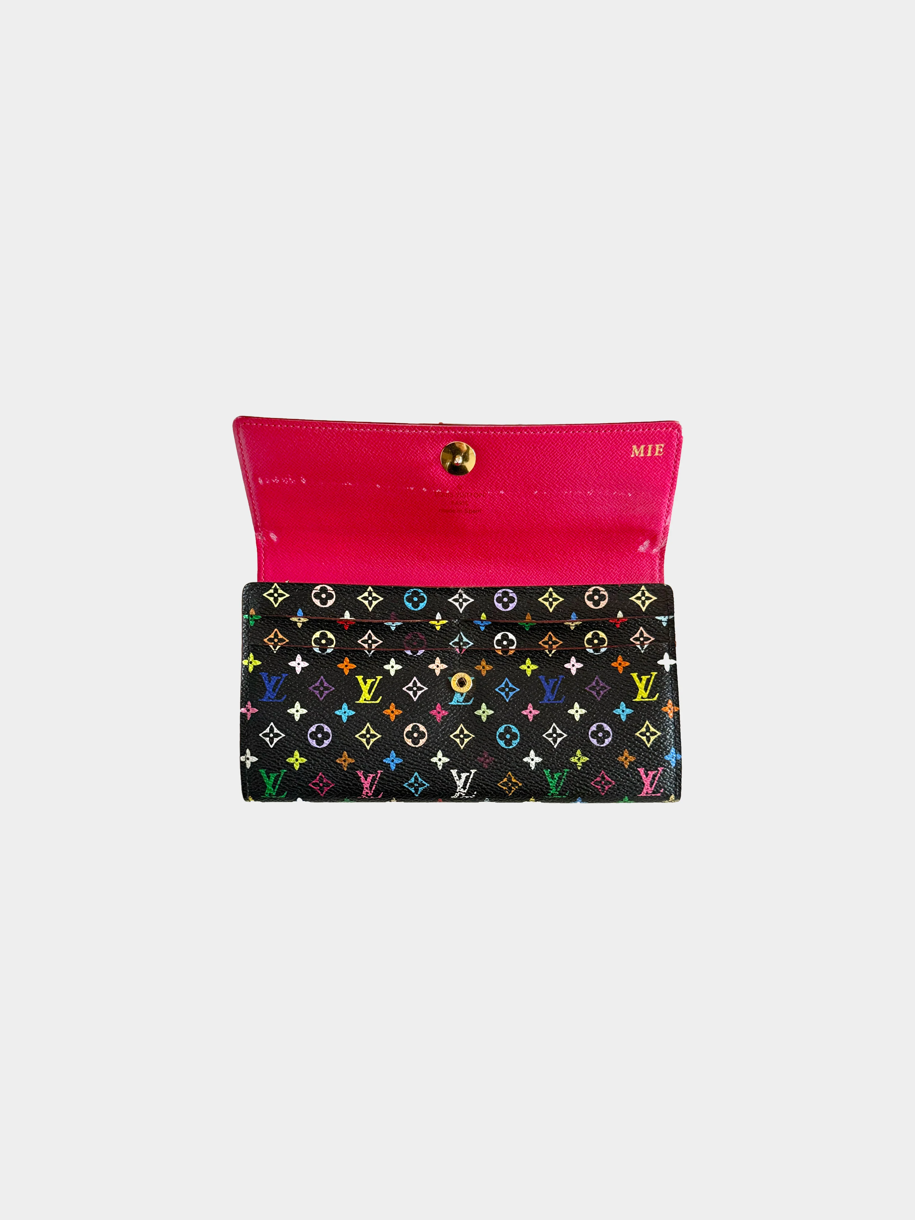 Louis Vuitton Early 2010s Black and Multicolor Murakami Long Wallet - Image 3