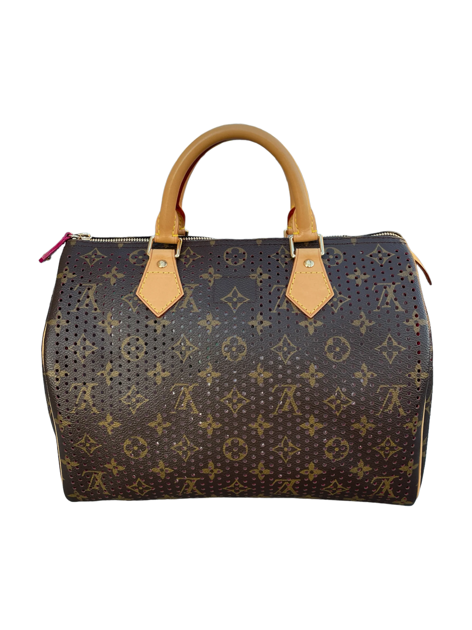 Louis Vuitton 2006 FW Fuschia Perforated Speedy 30 - Image 3