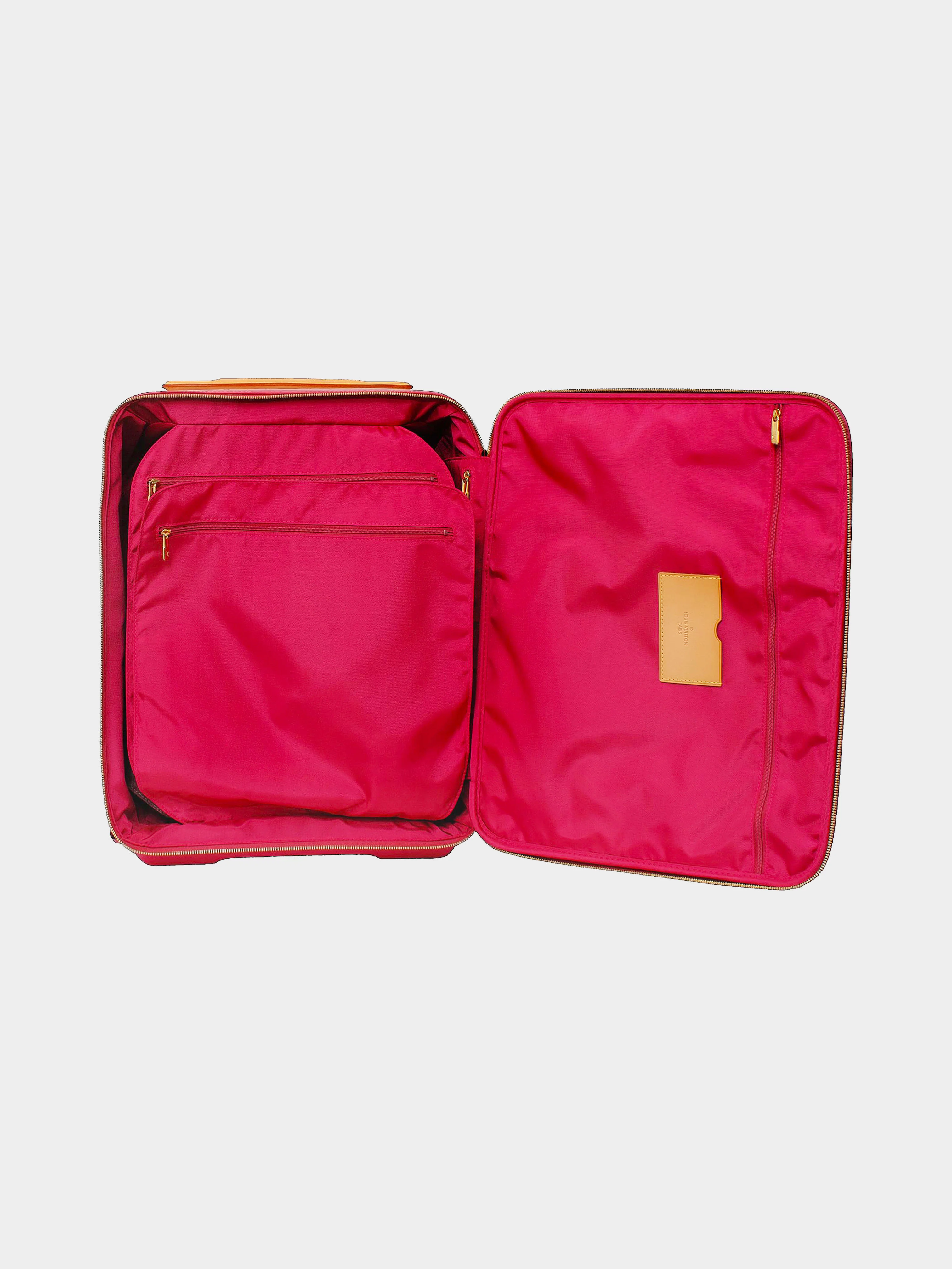 Louis Vuitton Late 2000s Red Vernis Leather Monogram Pegase Suitcase - Image 3