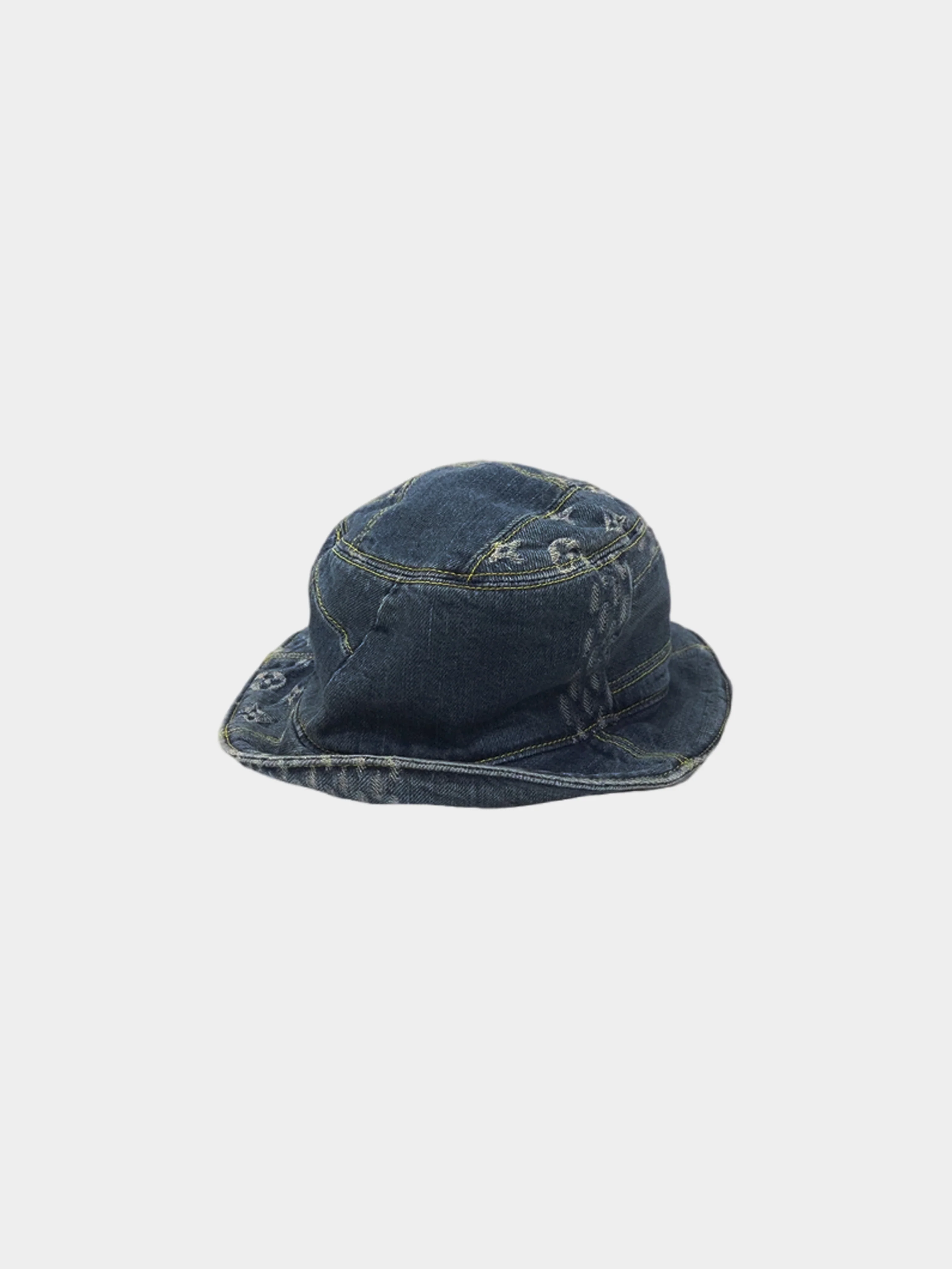 Louis Vuitton 2005 Denim Monogram Bucket Hat