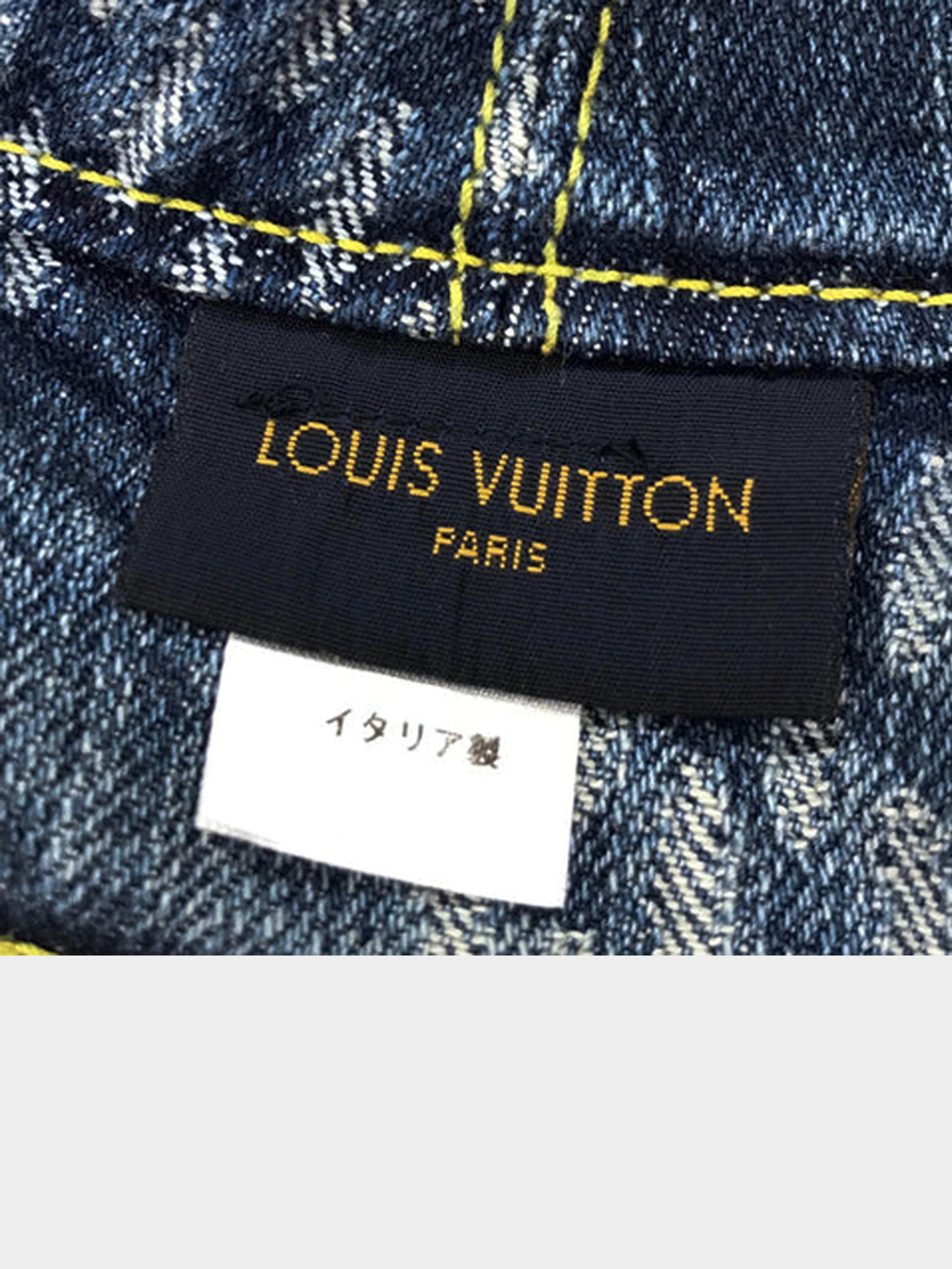Louis Vuitton 2005 Denim Monogram Bucket Hat - Image 4