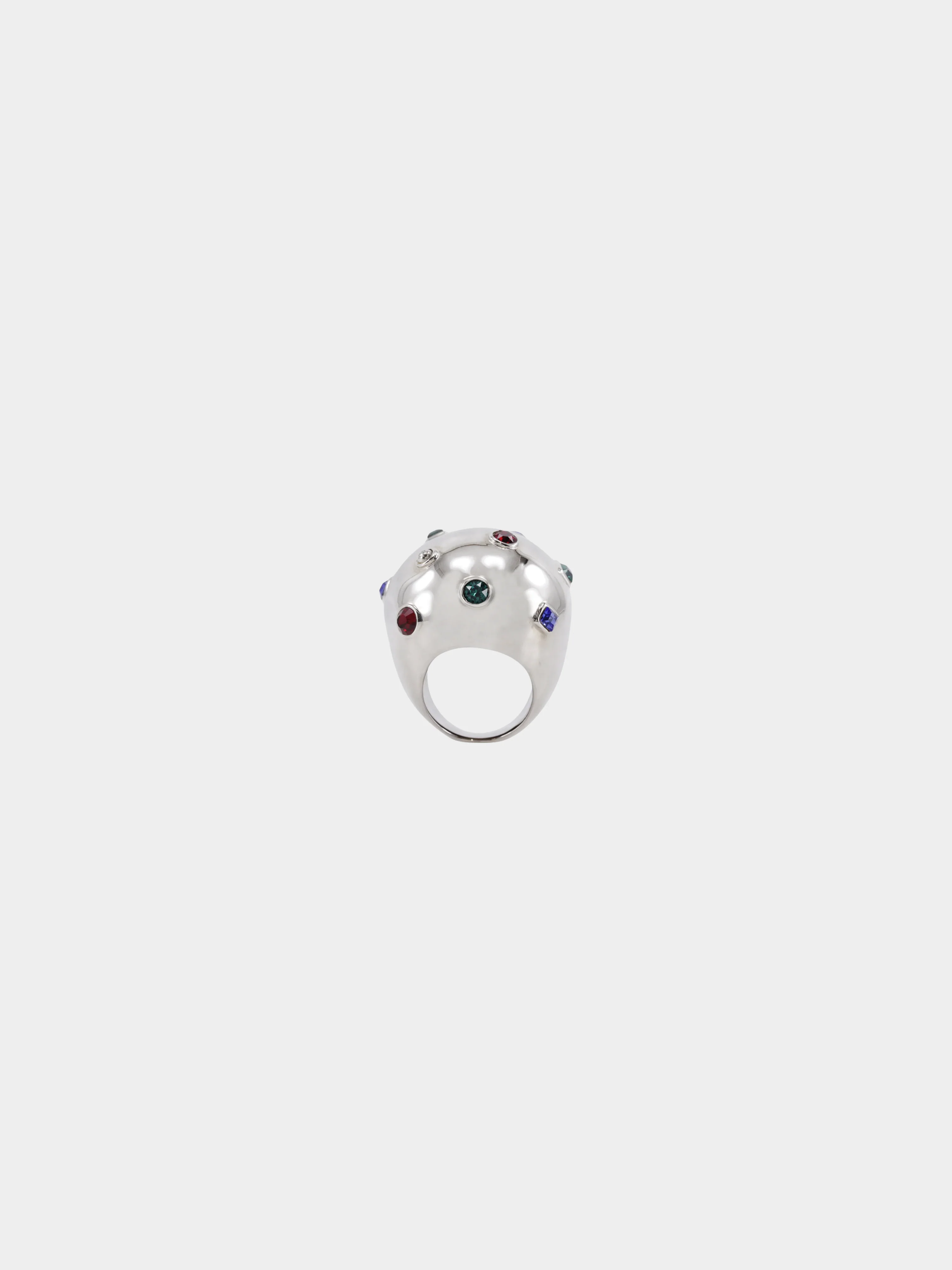 Louis Vuitton 1980s Silver Planet Cocktail Ring