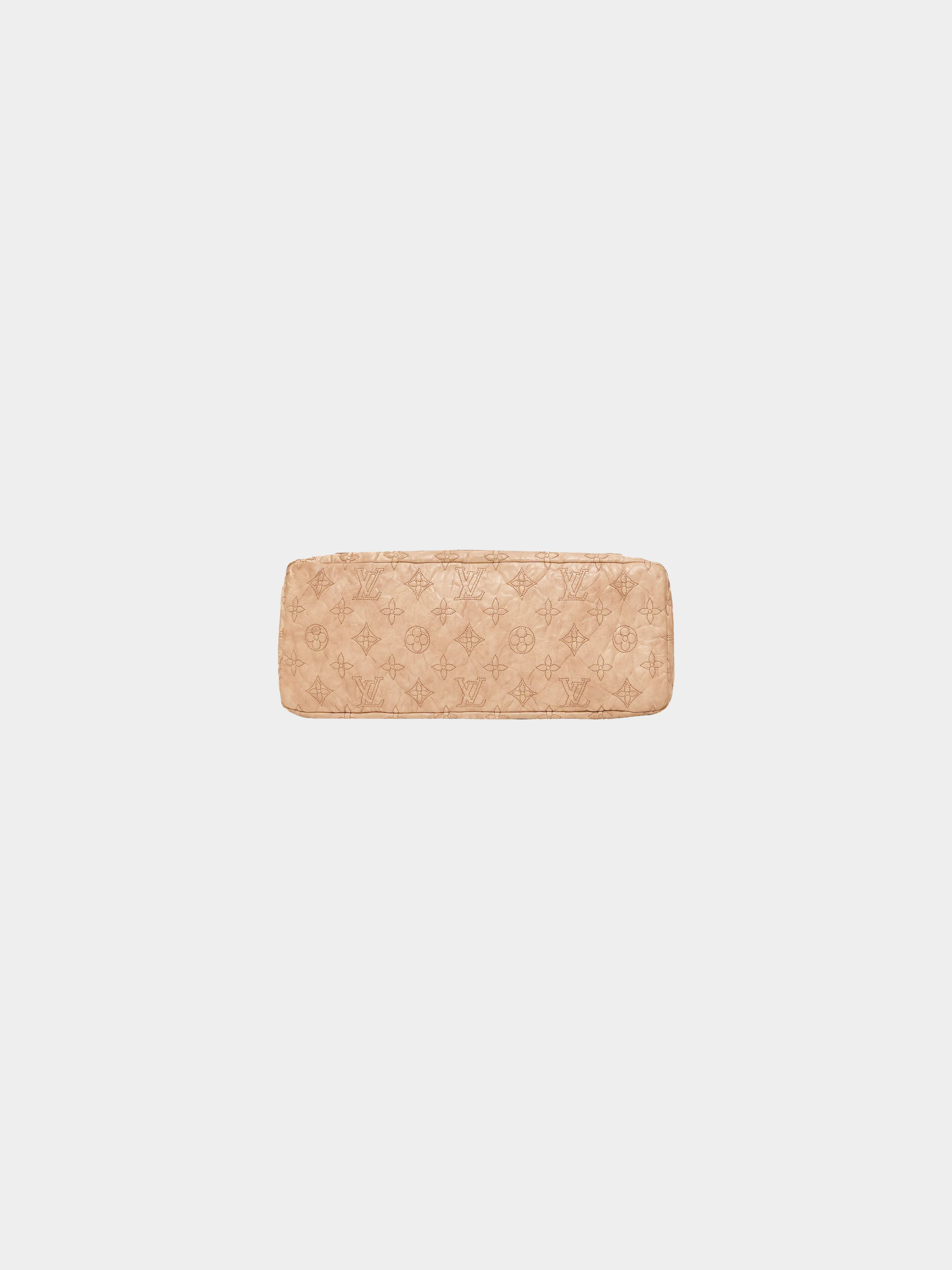Louis Vuitton SS 2007 Limited Edition Beige Leather Monogram Olympe Stratus PM Bag - Image 3