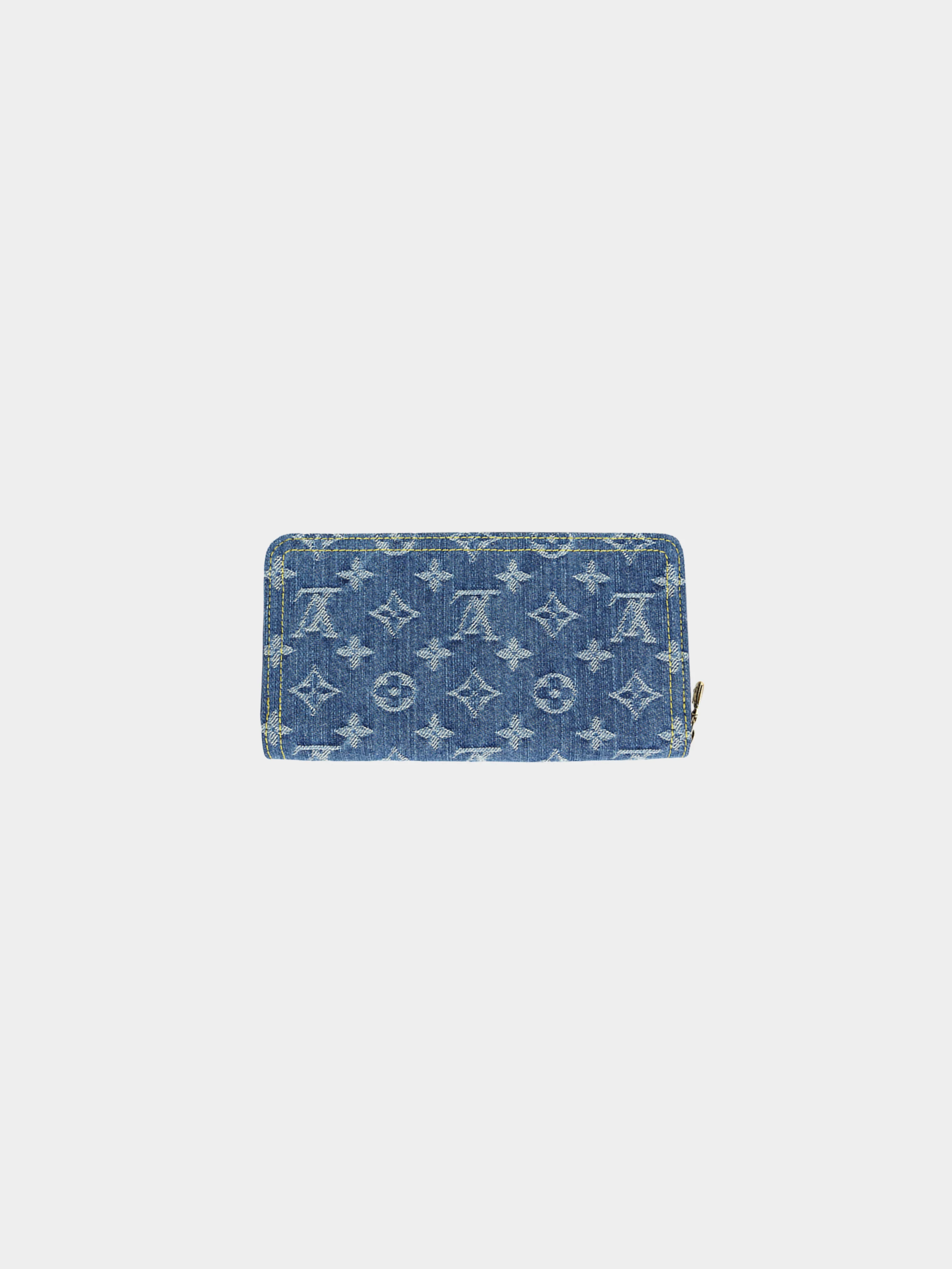 Louis Vuitton x Takashi Murakami 2021 Denim Monogram Cherry Wallet - Image 2