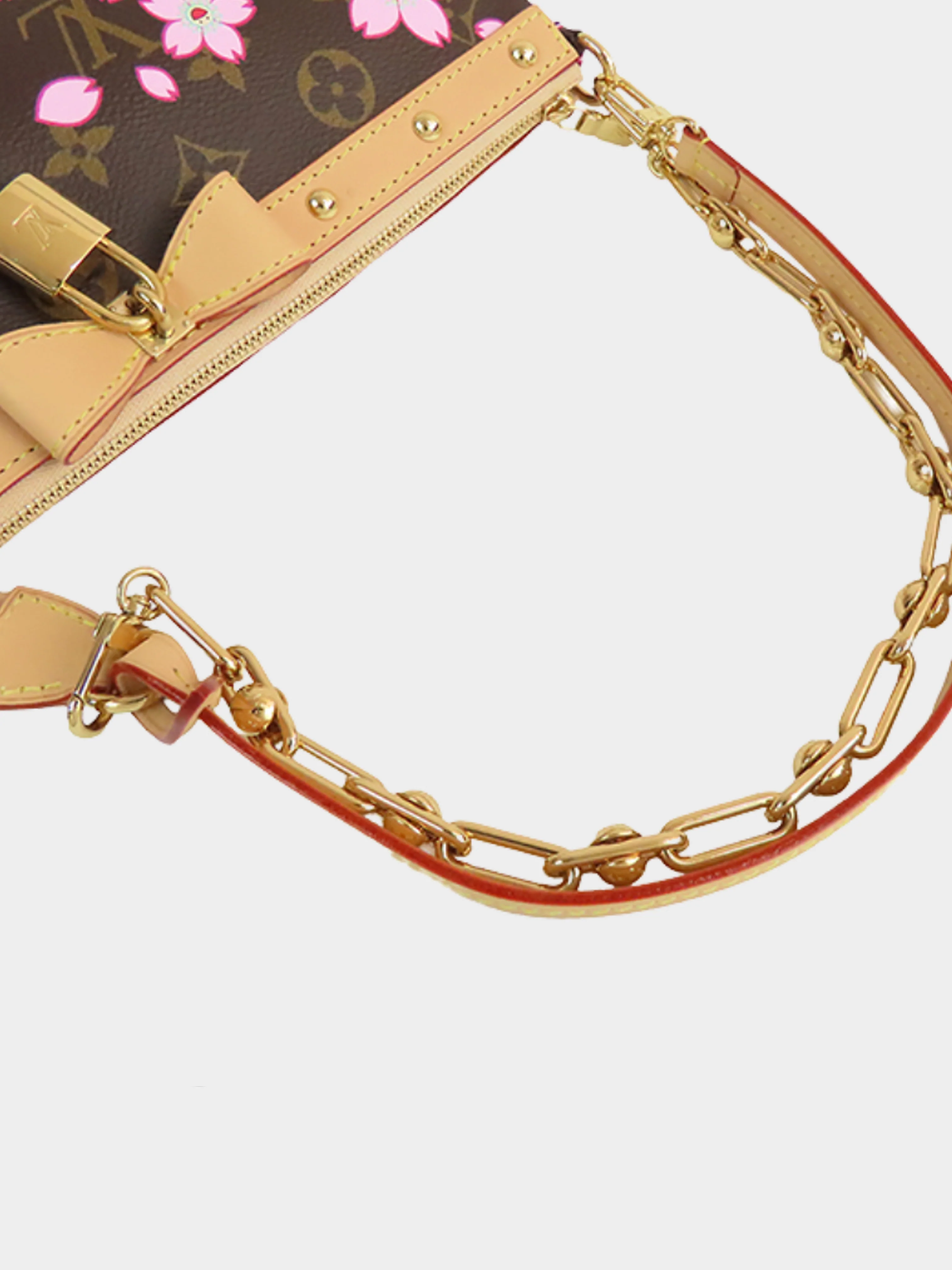 Louis Vuitton x Takashi Murakami 2023 Brown Monogram Cherry Blossom Pochette - Image 3