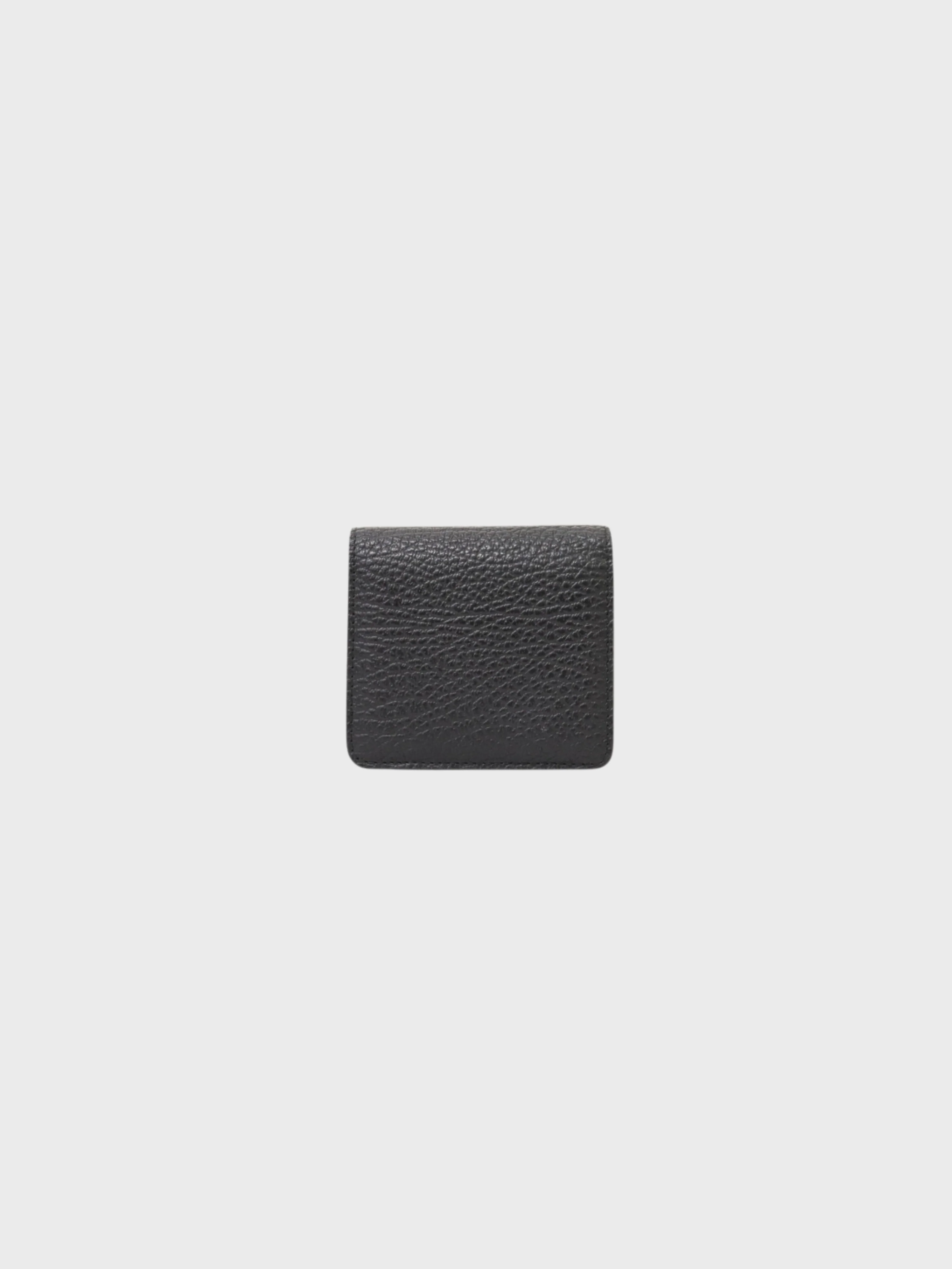 Maison Margiela 2010s Black Leather 4-Stitch Chain Wallet - Image 2