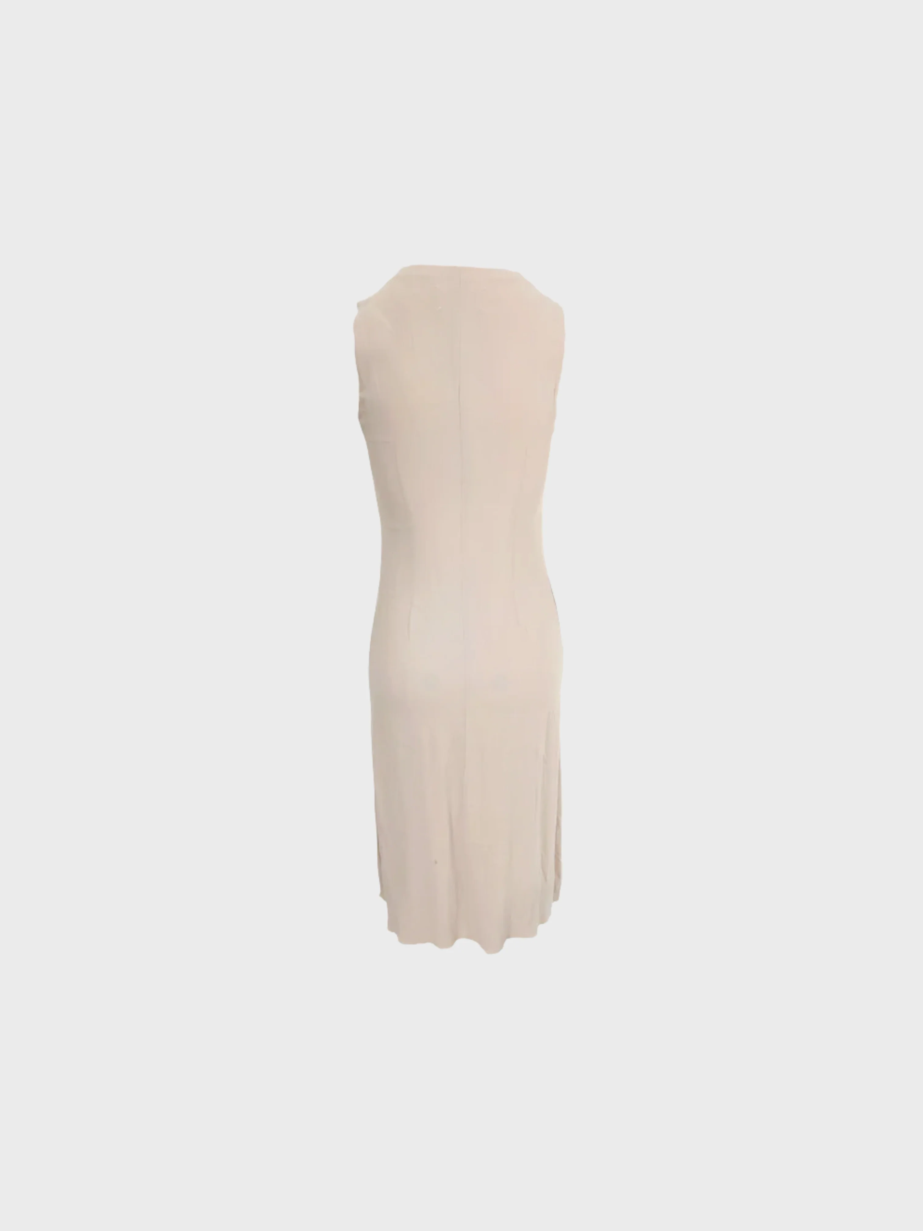 Maison Martin Margiela 1990s Beige Sleeveless Long Dress - Image 2