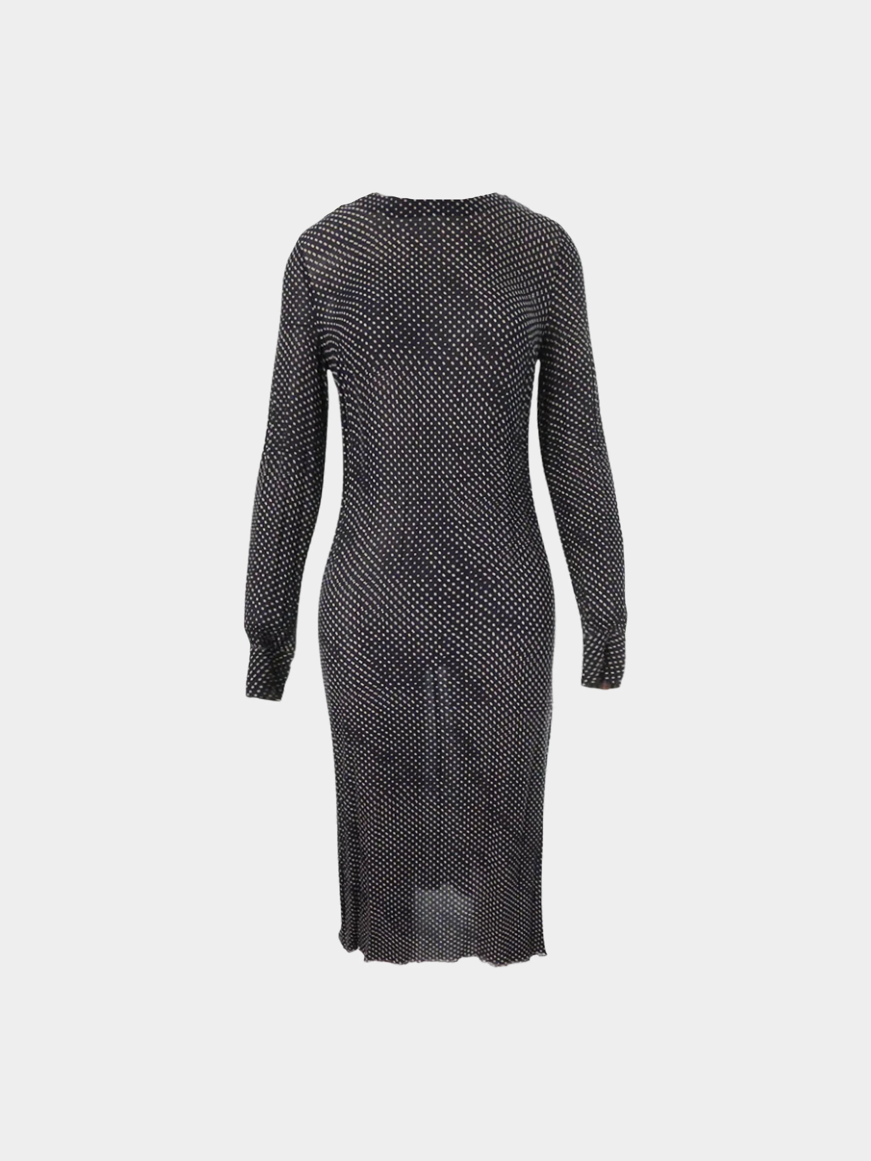 Maison Martin Margiela AW 2002 Black and White Dot Print Dress