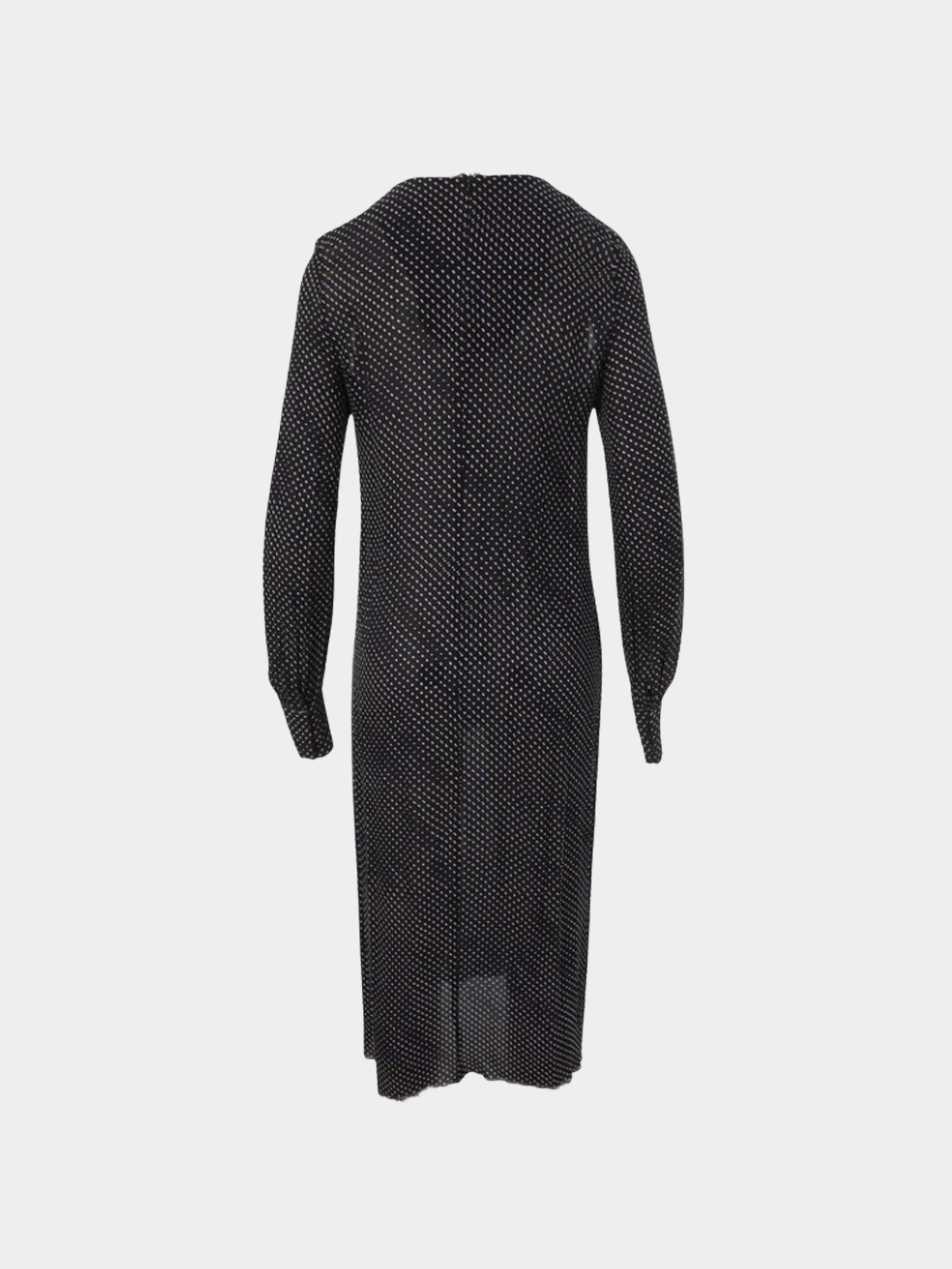 Maison Martin Margiela AW 2002 Black and White Dot Print Dress - Image 2