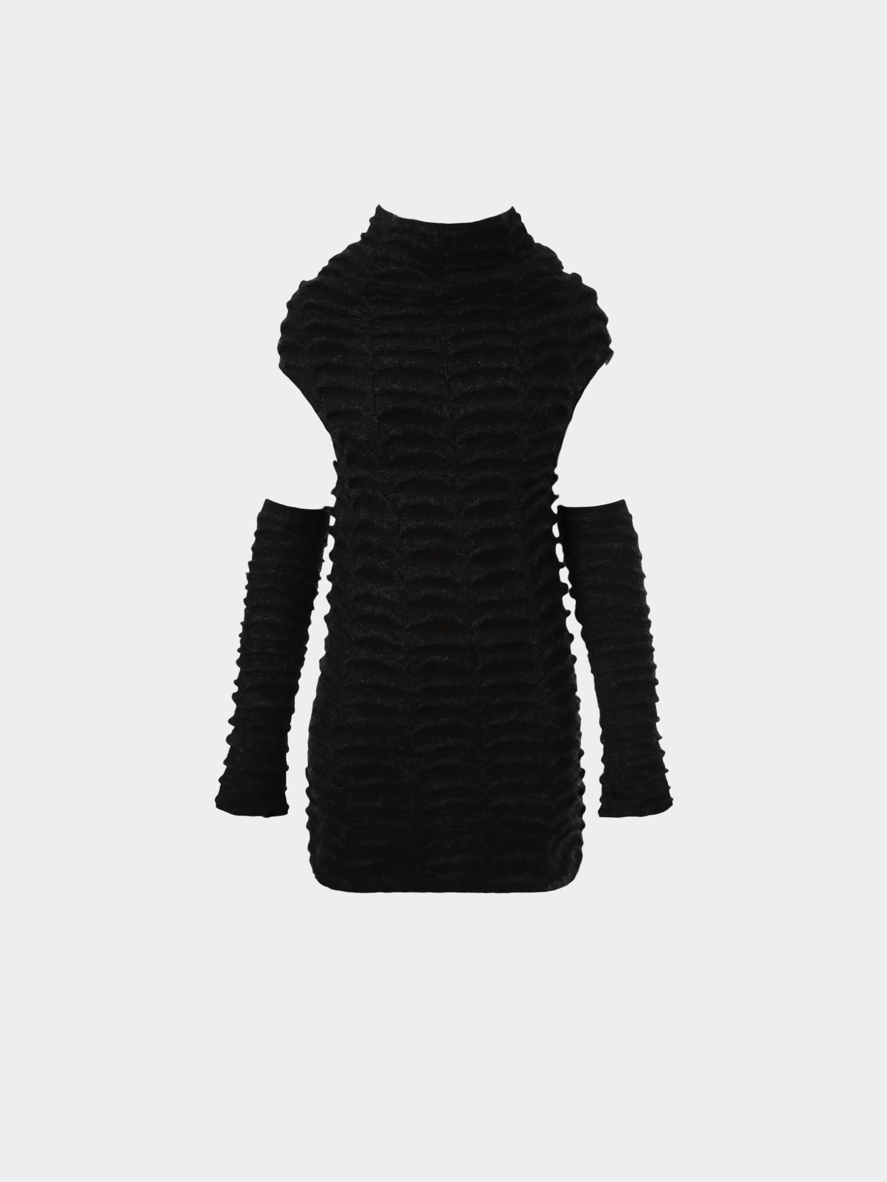 Maison Martin Margiela AW 2010 Black Mohair Blend Knit Dress and Sleeves