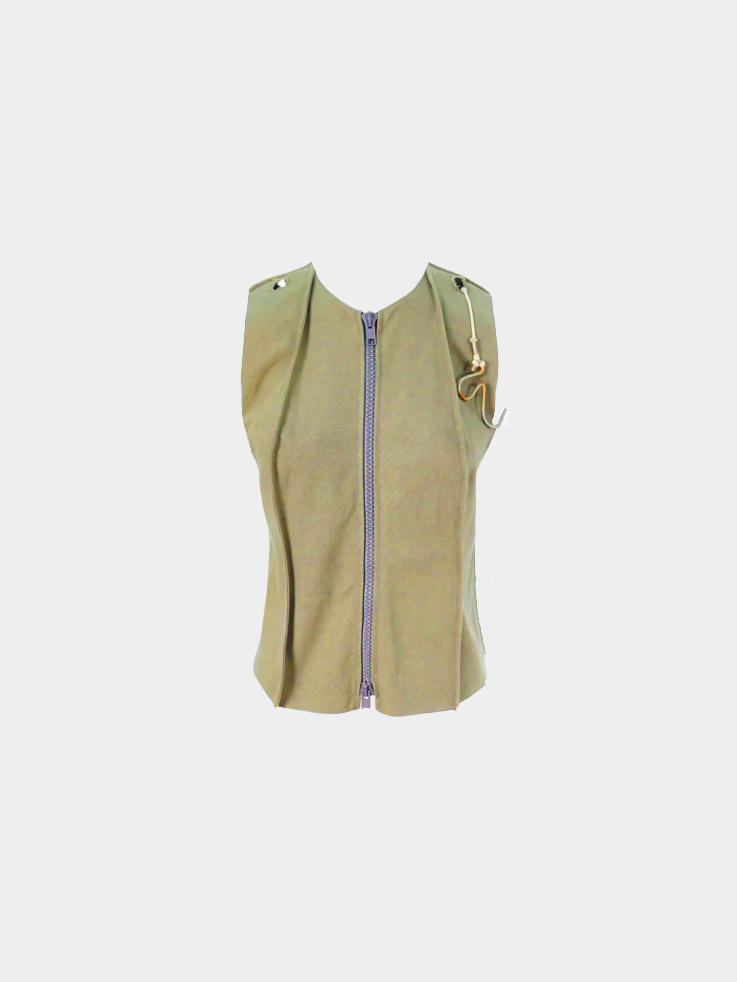 Maison Martin Margiela SS 1998 Olive Green Cotton Vest