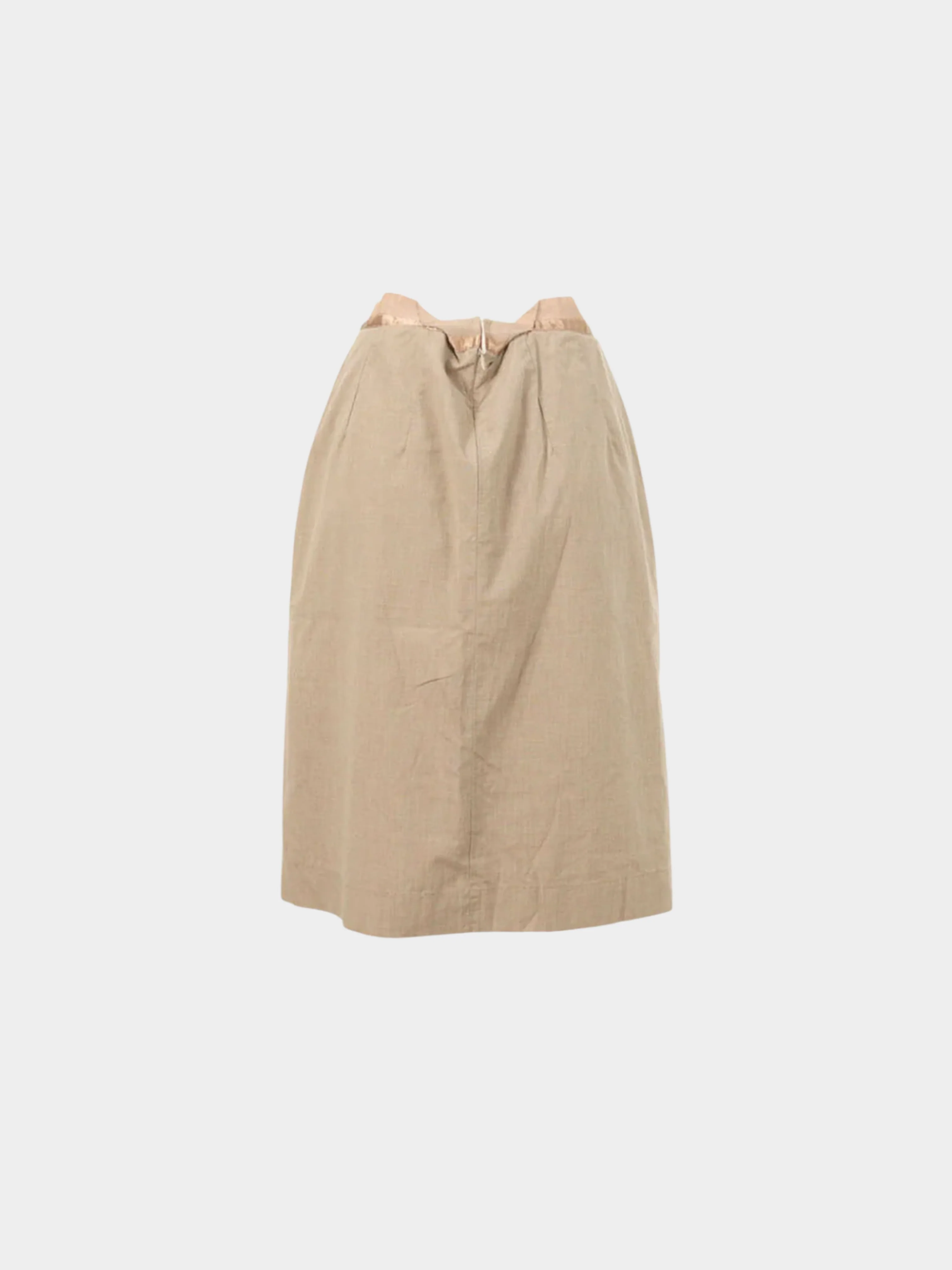 Maison Martin Margiela SS 2004 Light Brown Cotton Midi Skirt - Image 2