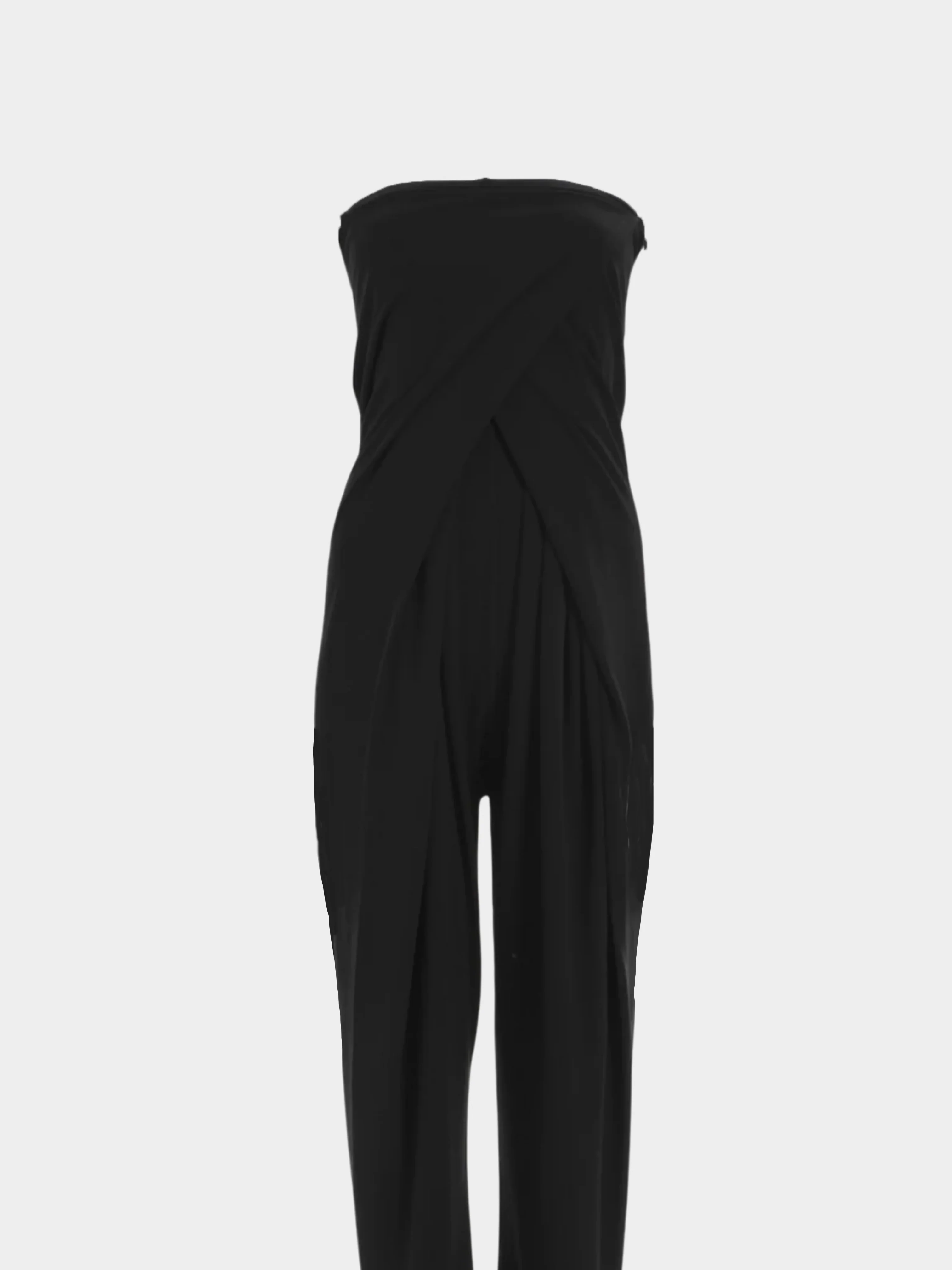 Maison Martin Margiela SS 2006 Black Viscose Off Shoulder Jumpsuit - Image 2